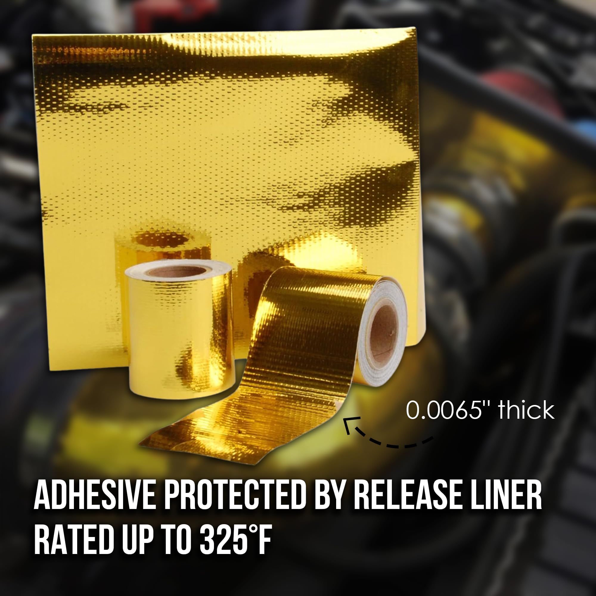 Reflect-A-Gold 2" x 15' High-Temperature Design Engineering 10396, Inc. Reflective, Adhesive-Backed, Insulation Tape/Wrap. Made in America.