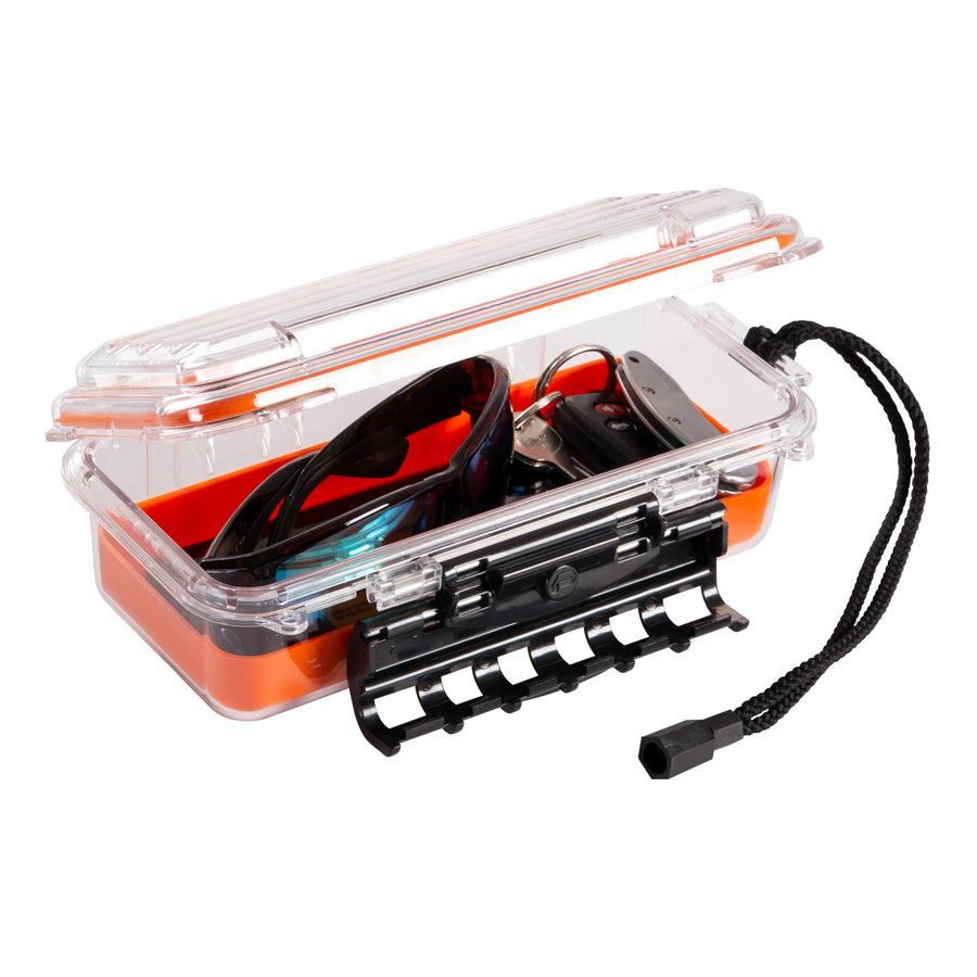 3500 Plano Guide Series Field Box Waterproof Case, Orange, Small, Waterproof Dry Box with Wrist Strap for Boat, Kayak, and Camping, Outdoor Gear Storage