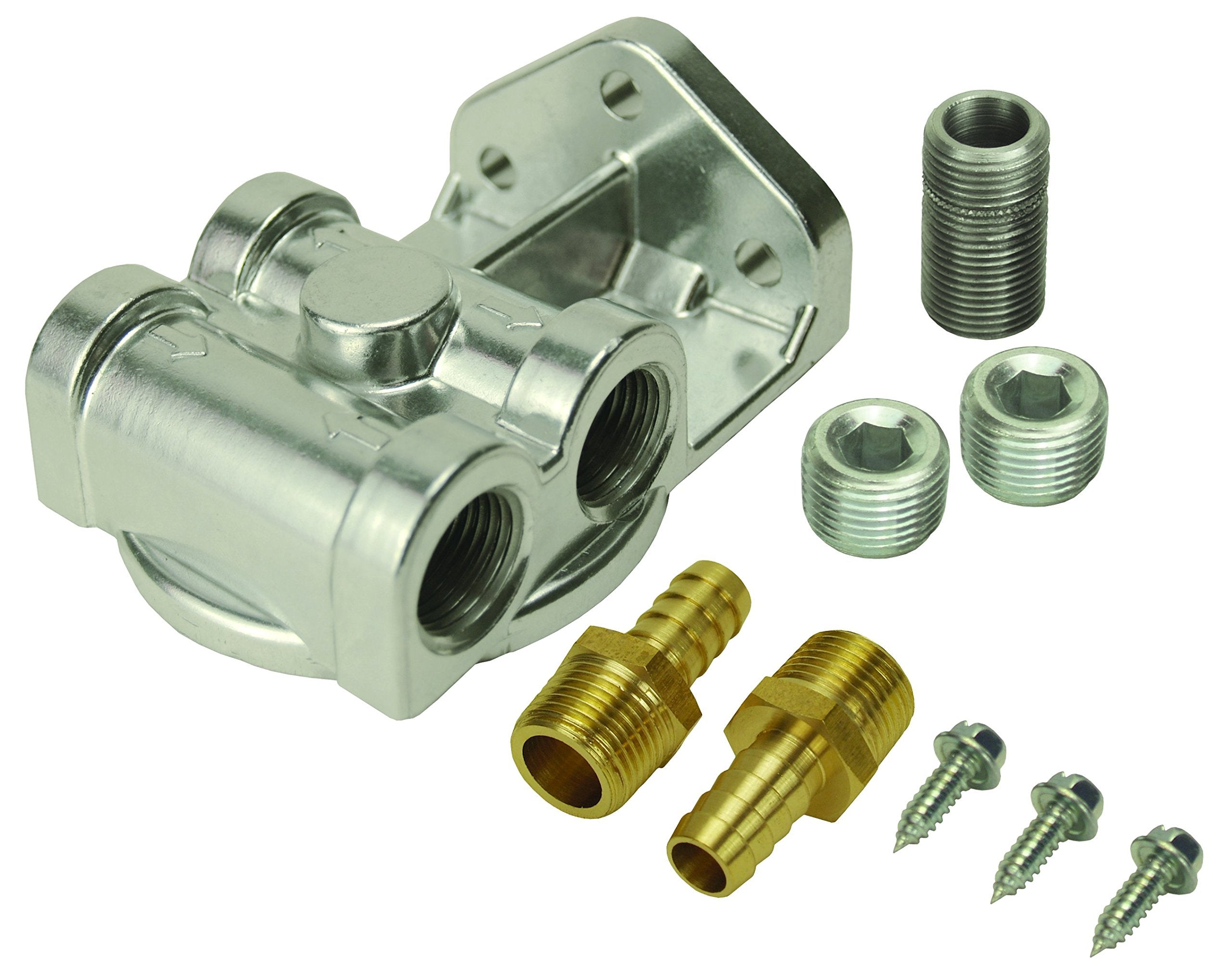 Side Port Derale 15729 Oil Filter Mount