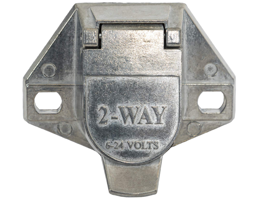 2-Way Buyers Products Die-Cast Zinc Trailer Connector -Truck Side - Horizontal Pin Arrangement (TC1002)