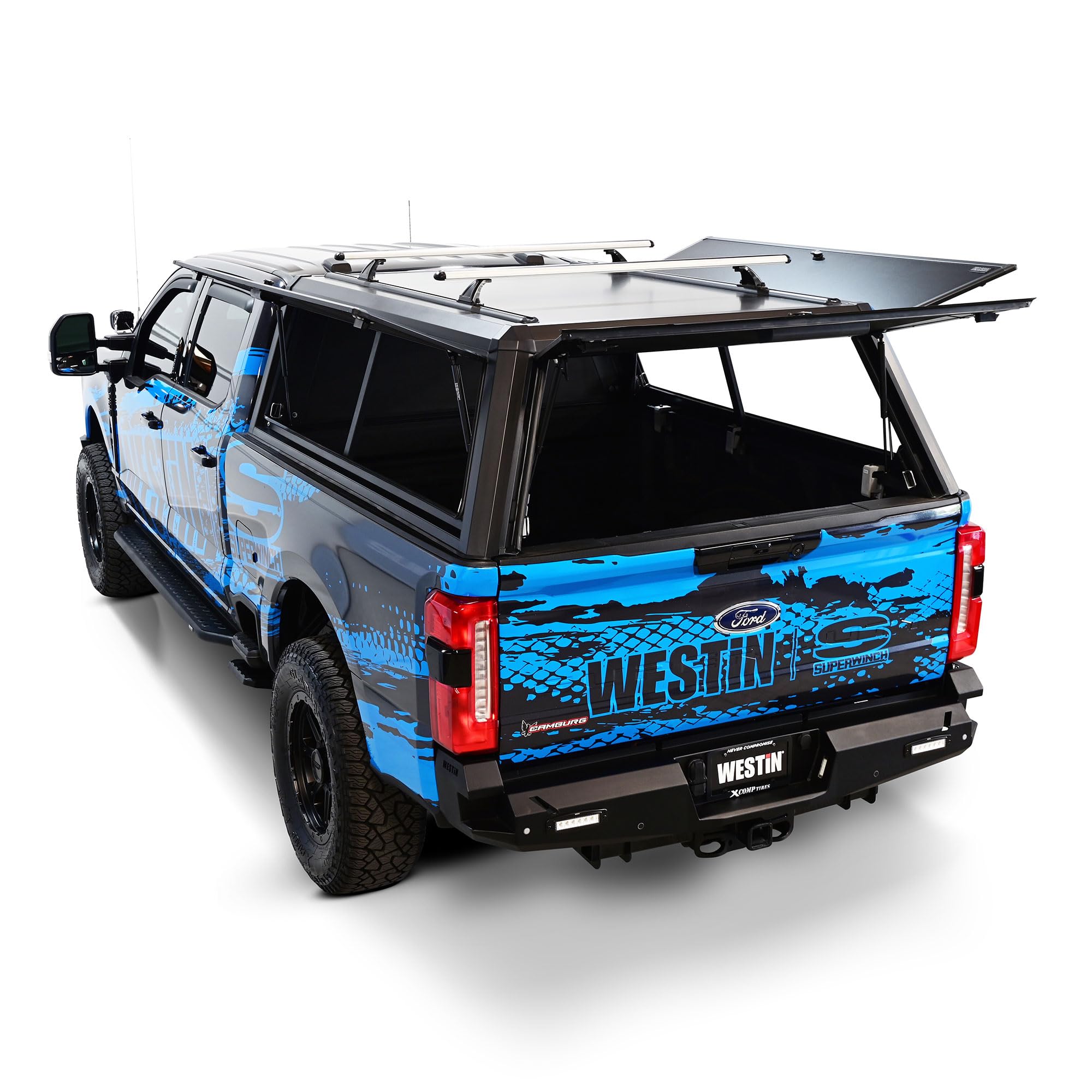 Westin EXP 16-14685 Truck Cap with Solid Front Glass fits 2023-2026 F-250 F-350 Crew Cab 6.8' Bed Matte Black