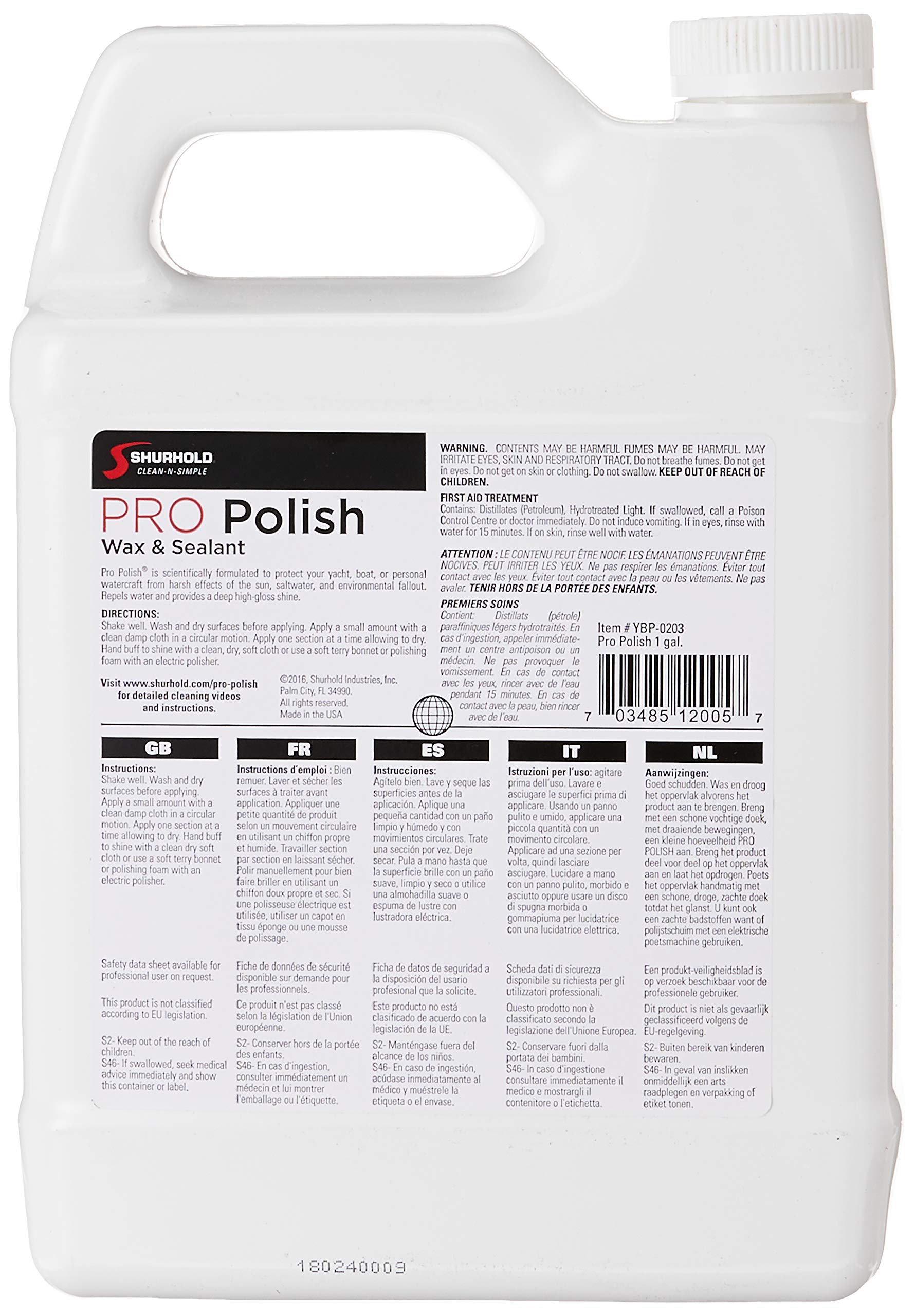 1 Gallon Shurhold PRO Polish Wax & Sealant