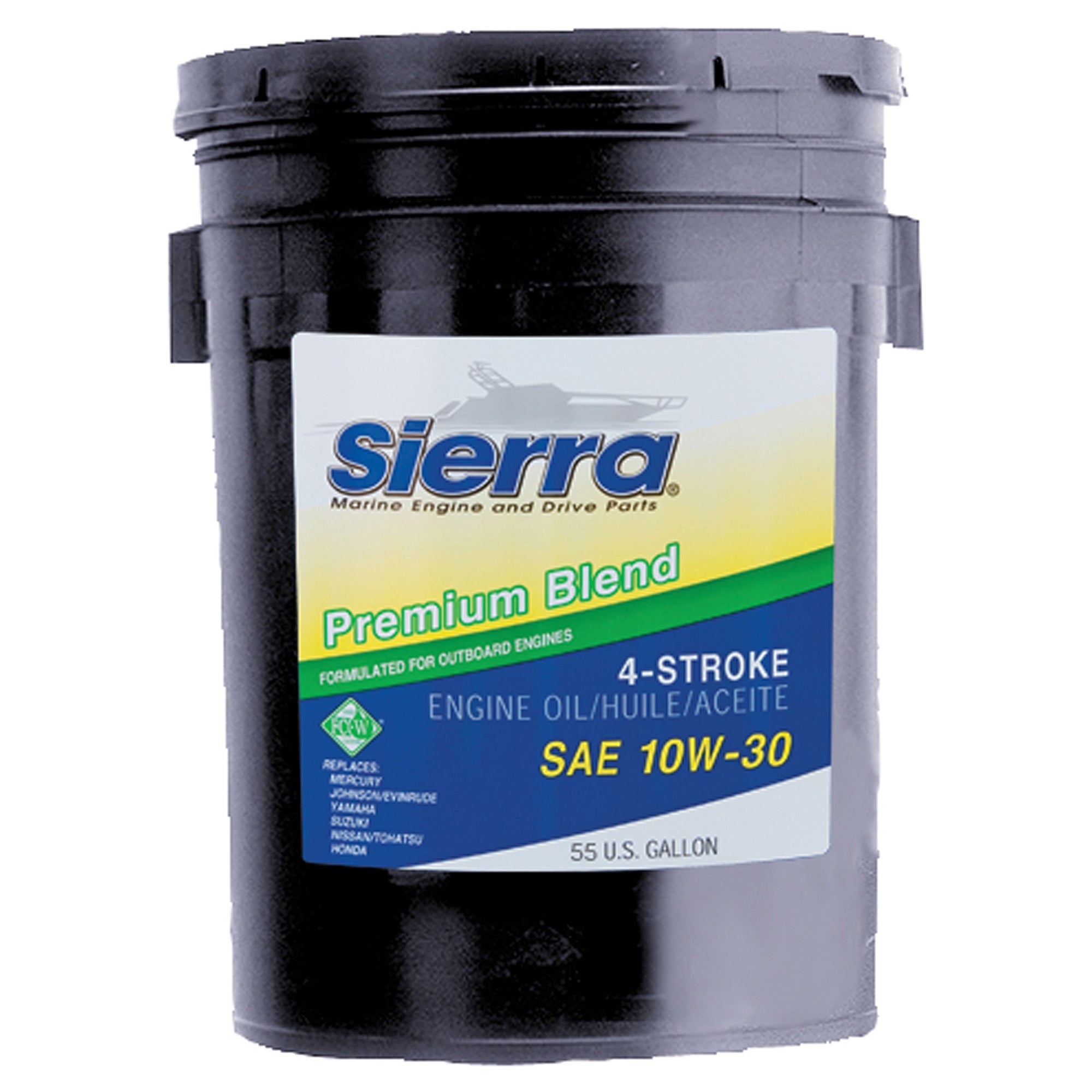 10W-30 Sierra 18-9420-7 FC-W 4-Stroke Marine Outboard Oil - 55 Gallon