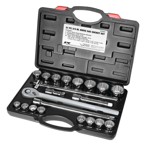 3/4-Inch Drive Performance Tool W34904 SAE Socket Set, 21-Piece, 1-Pack