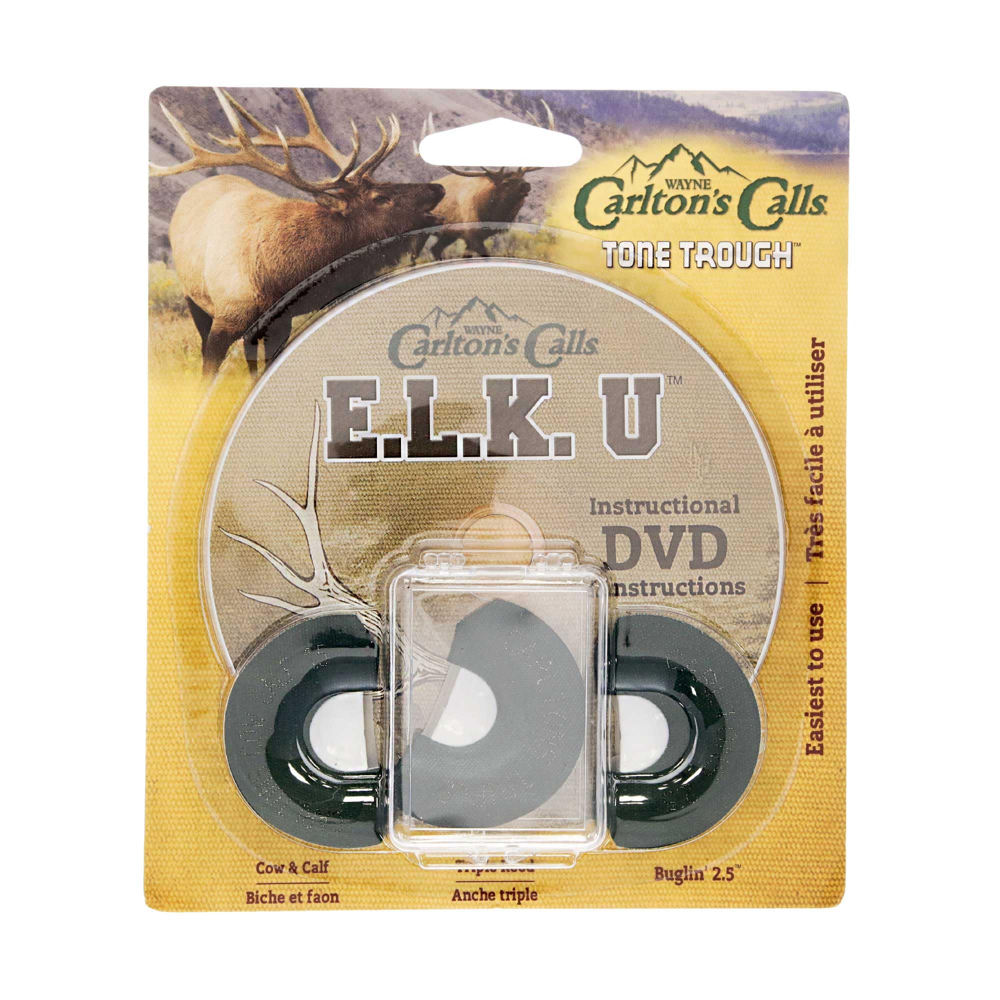 Carlton's Calls Hunters Specialties E.L.K. University PHD Tone Trough Diaphragm Game Calls Combo with Instructional DVD