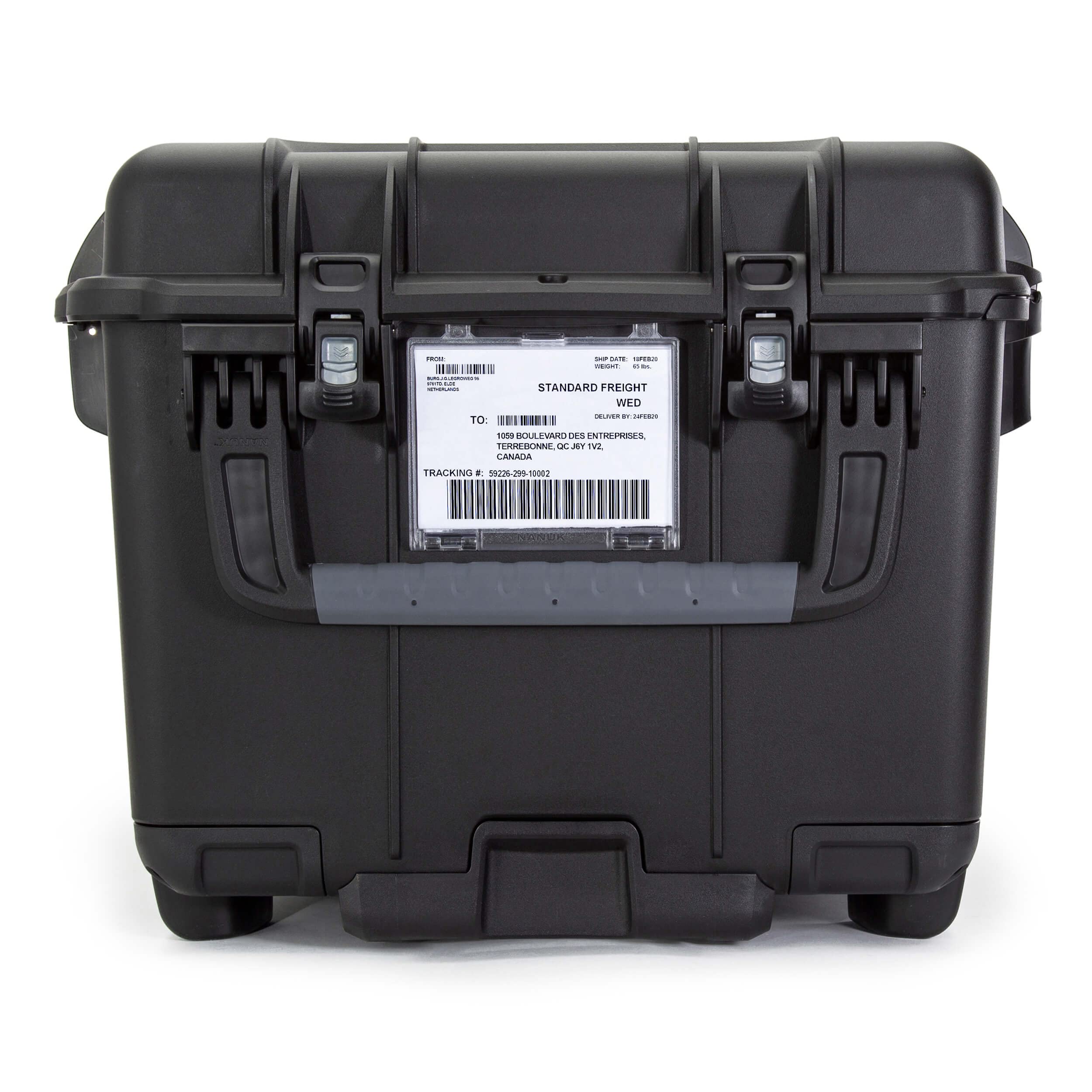 Nanuk 975 Case - No Pull Handle, with (W) Heels - BK 975W-0001