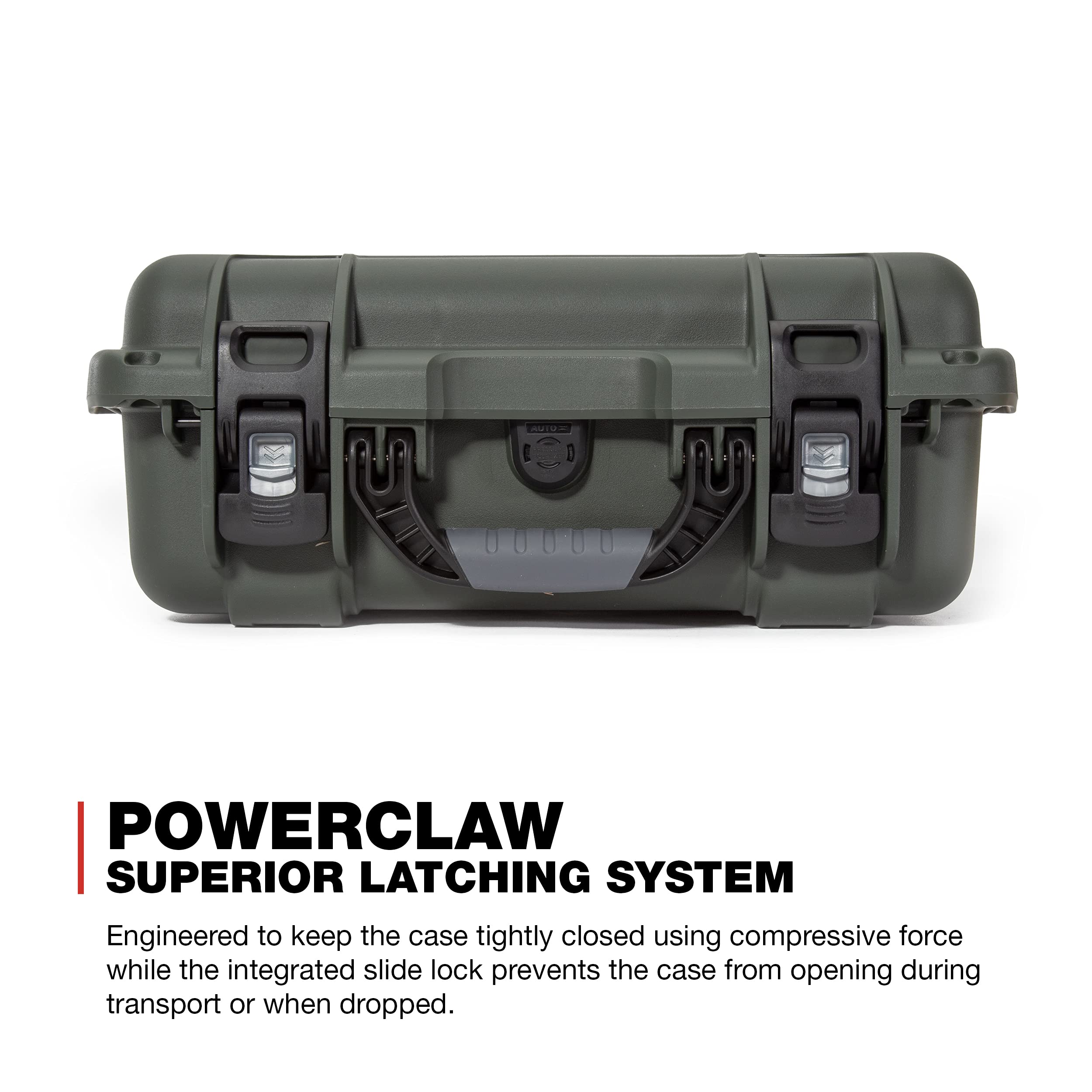 Waterproof Hard Case Nanuk 920 with Padded Dividers - Olive