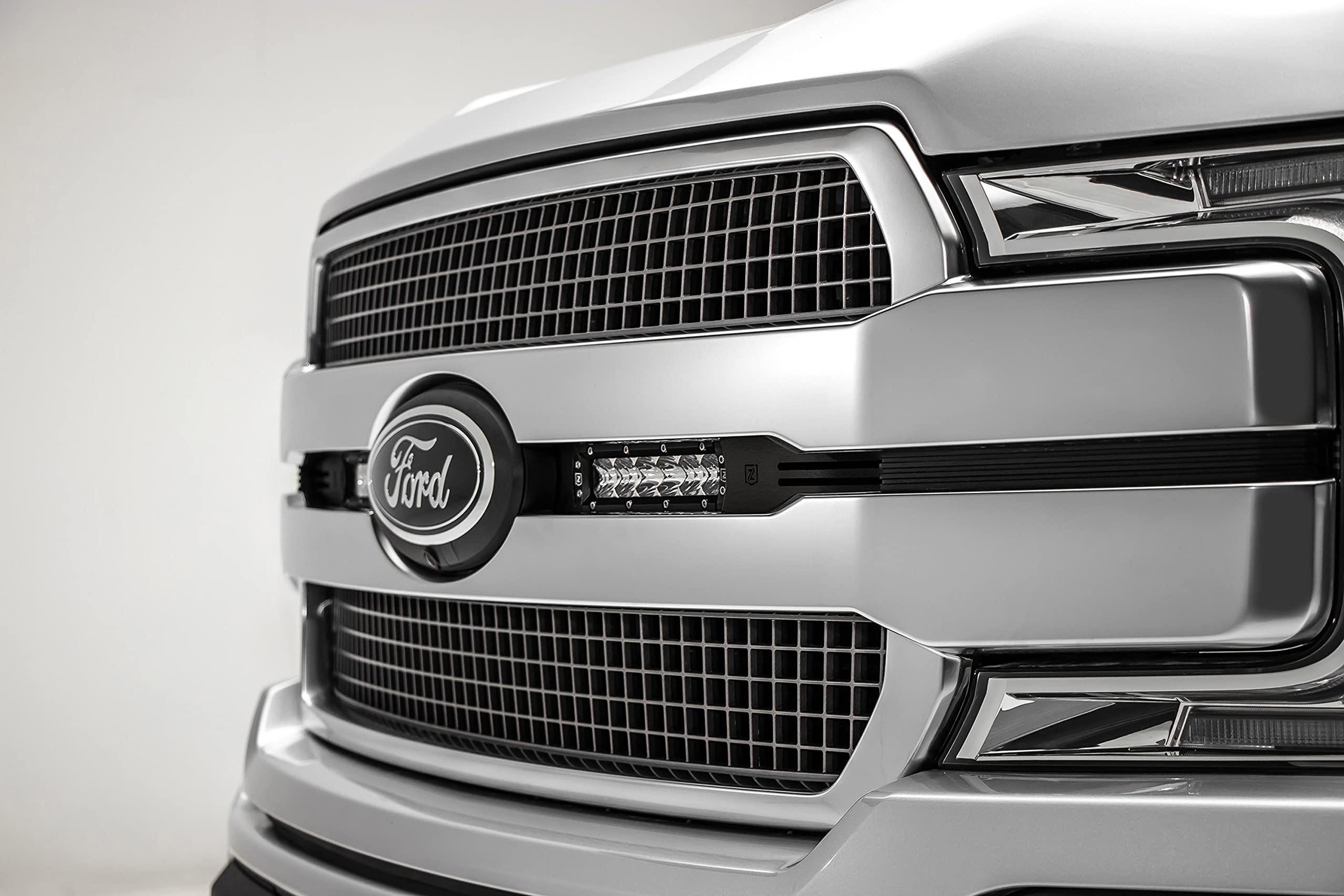 ZROADZ Ford F-150 2018-2019 Platinum OEM Grille LED Kit, Incl. (2) 6 Inch LED Straight Single Row Slim Light Bars - PN #z415581-KIT