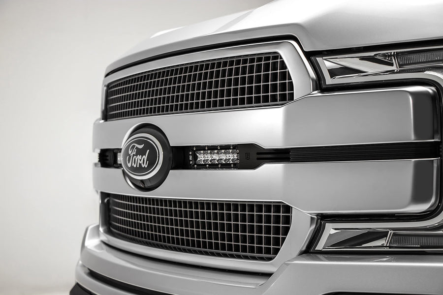 ZROADZ Ford F-150 2018-2019 Platinum OEM Grille LED Kit, Incl. (2) 6 Inch LED Straight Single Row Slim Light Bars - PN #z415581-KIT