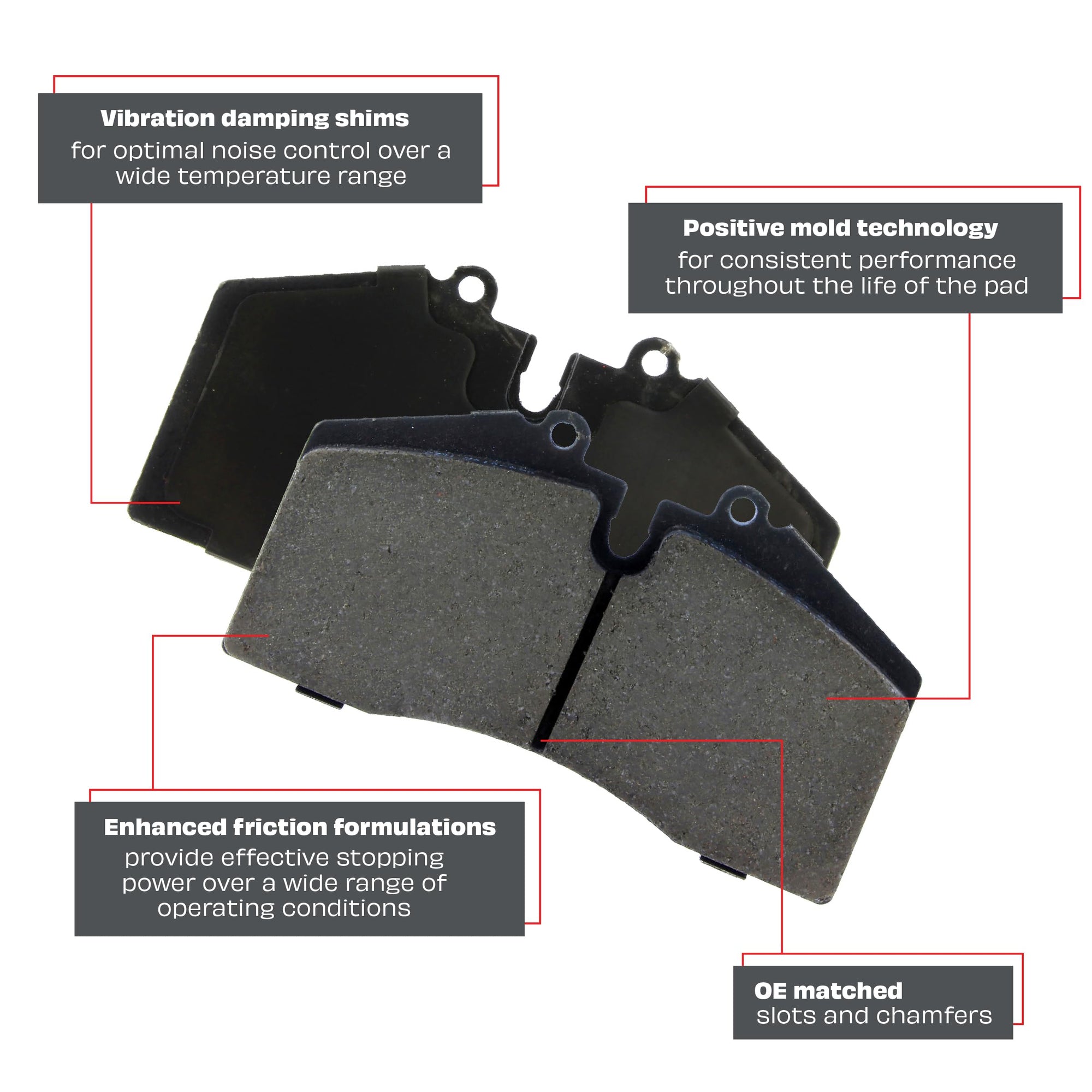 Sport Brake Pads StopTech 309.08900 with Shims and Hardware