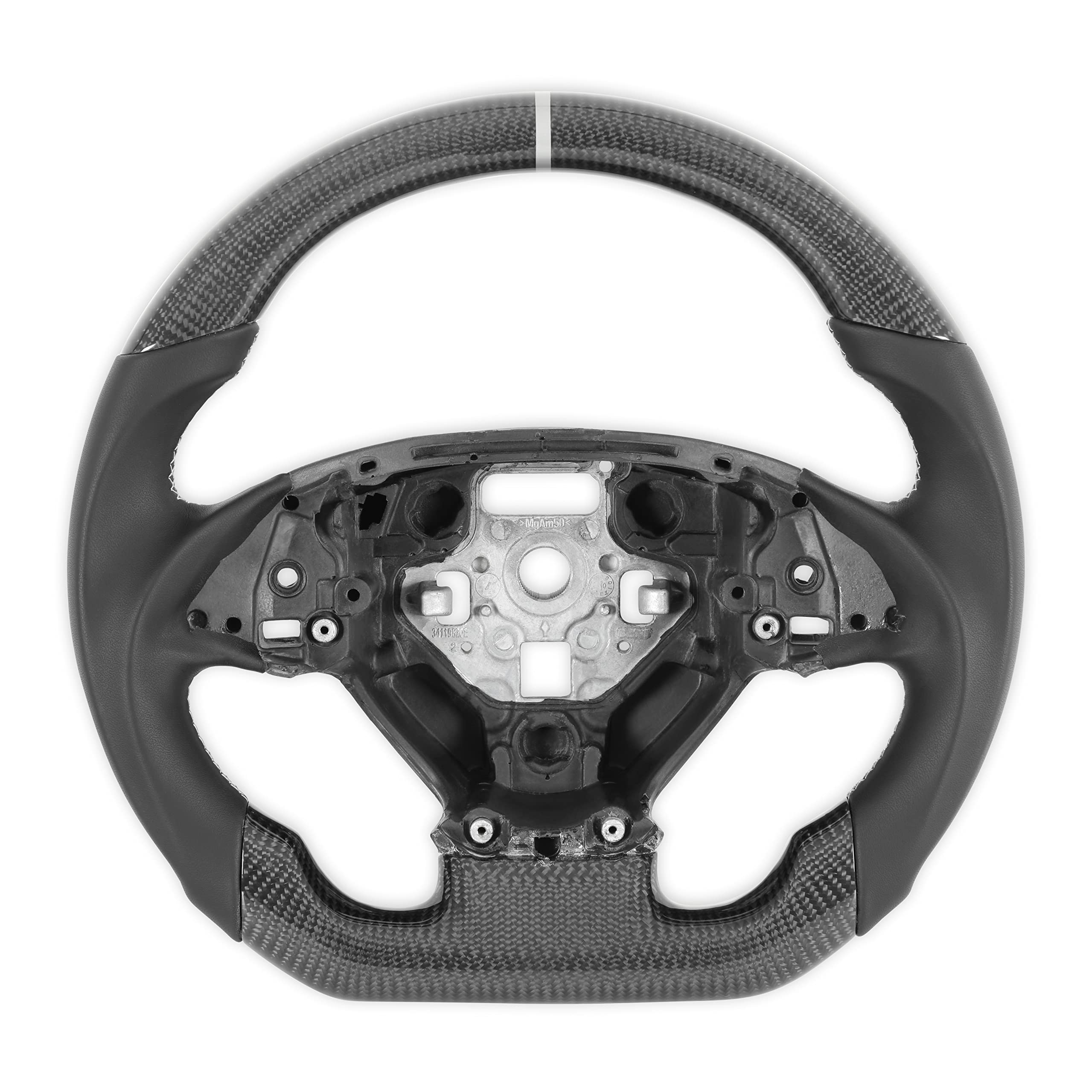 Carbon Fiber Drake Muscle Cars CV950-21 Steering Wheel with Leather Grips