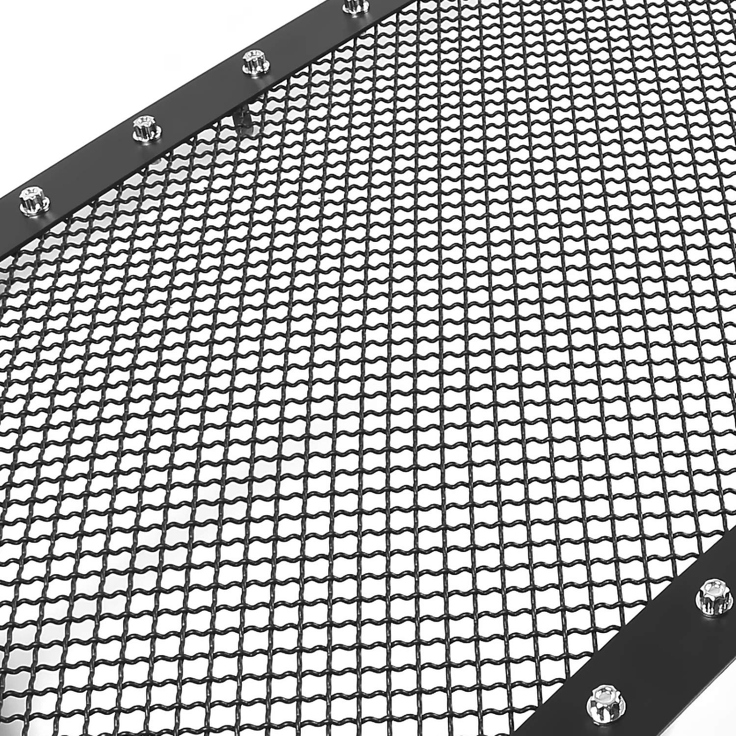 Rivet Style Black Studded S/S Mesh Hood Grille Insert Spec-D Tuning Compatible with Dodge Ram 2500 3500 2013-2018