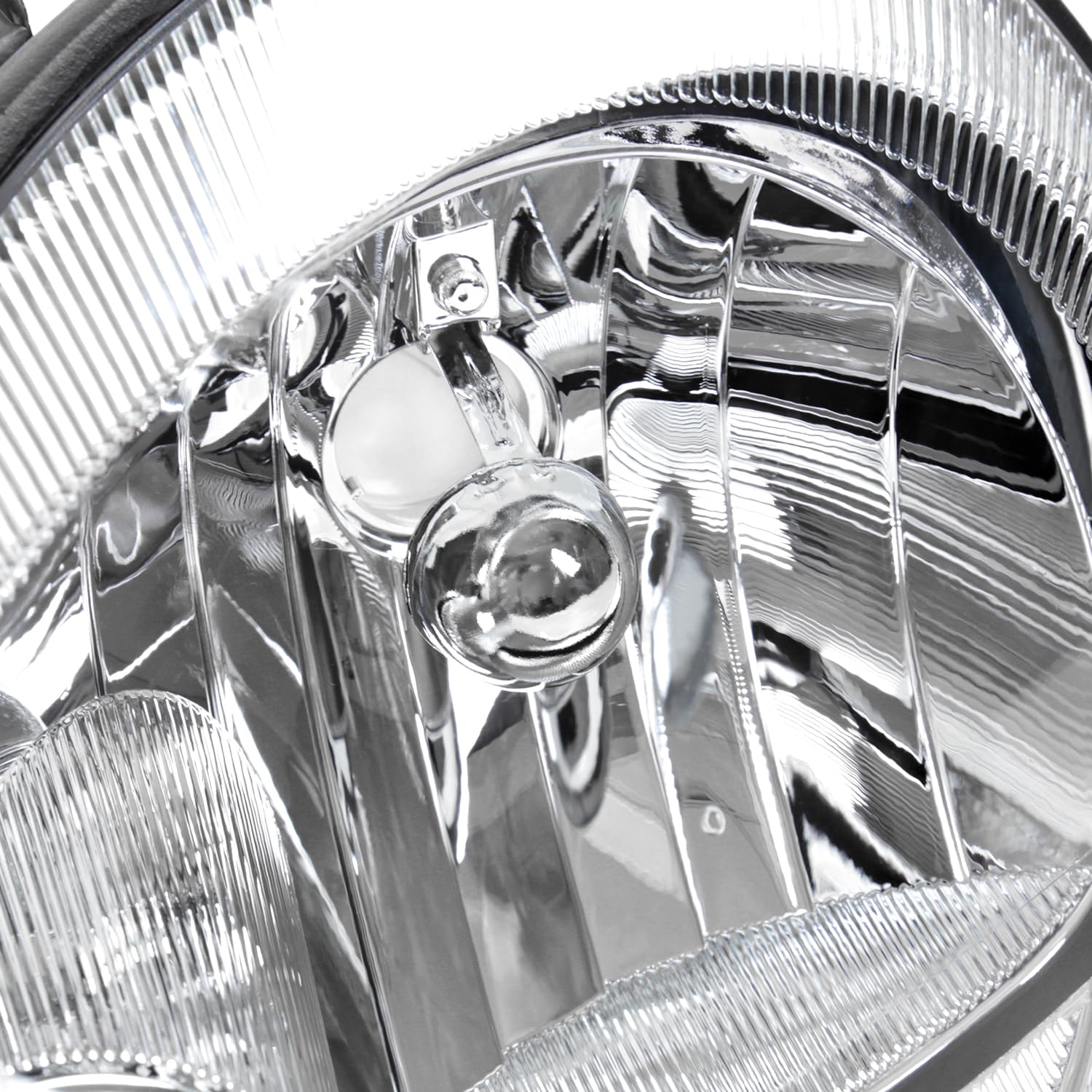 Chrome Factory Style Headlights SPEC-D TUNING Compatible with 2003-2005 Dodge Neon Sedan, Left + Right Pair Headlamp Assembly
