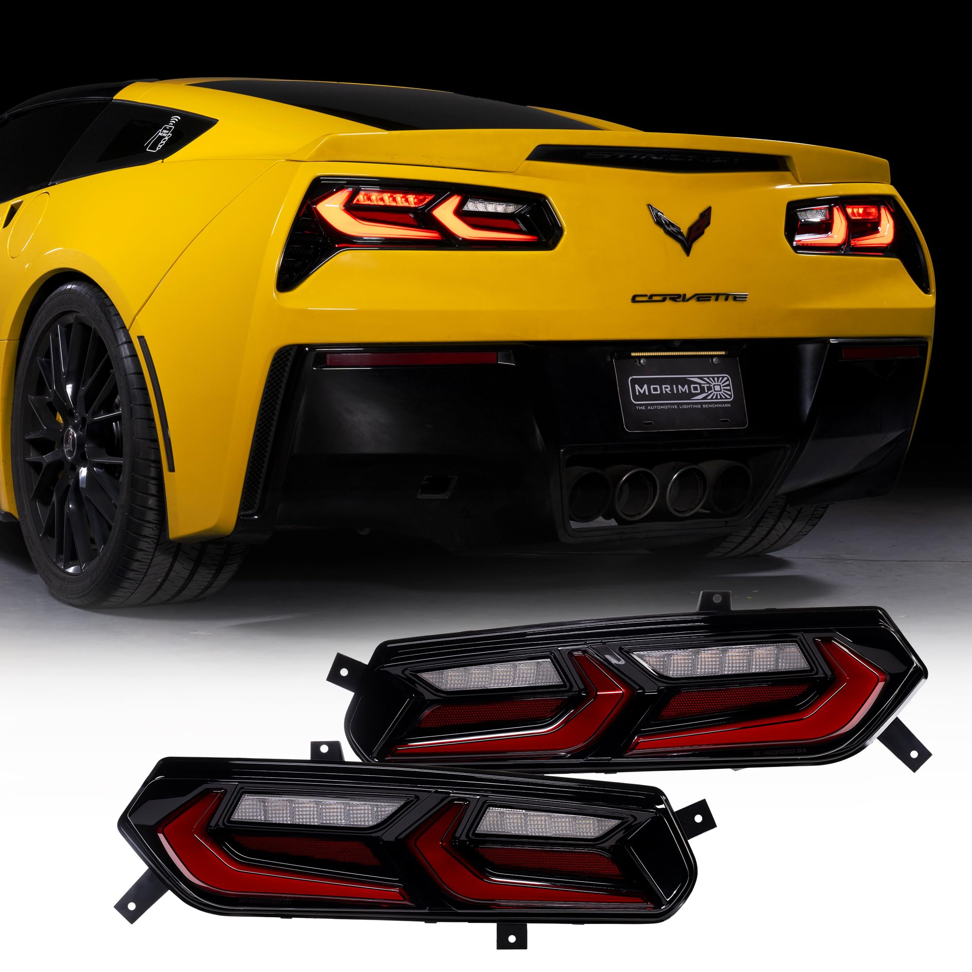 Smoked Morimoto XB LED Taillights for Chevrolet C7 Corvette 14-19 (LF754)