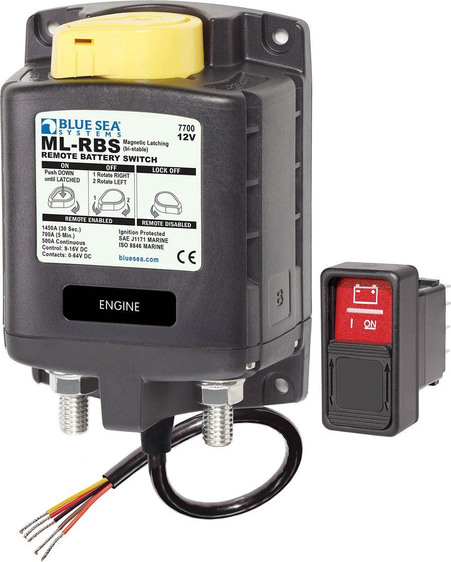 Remote Batt Sw, Blue Sea Systems, 12VDC, Manual Back-Up