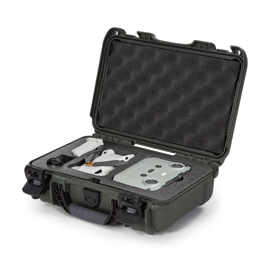 Waterproof Nanuk 909 Hard Case with Custom Insert for DJI Mini 3 and RC-N1 Remote - Olive (909S-080OL-0A0-C0598)
