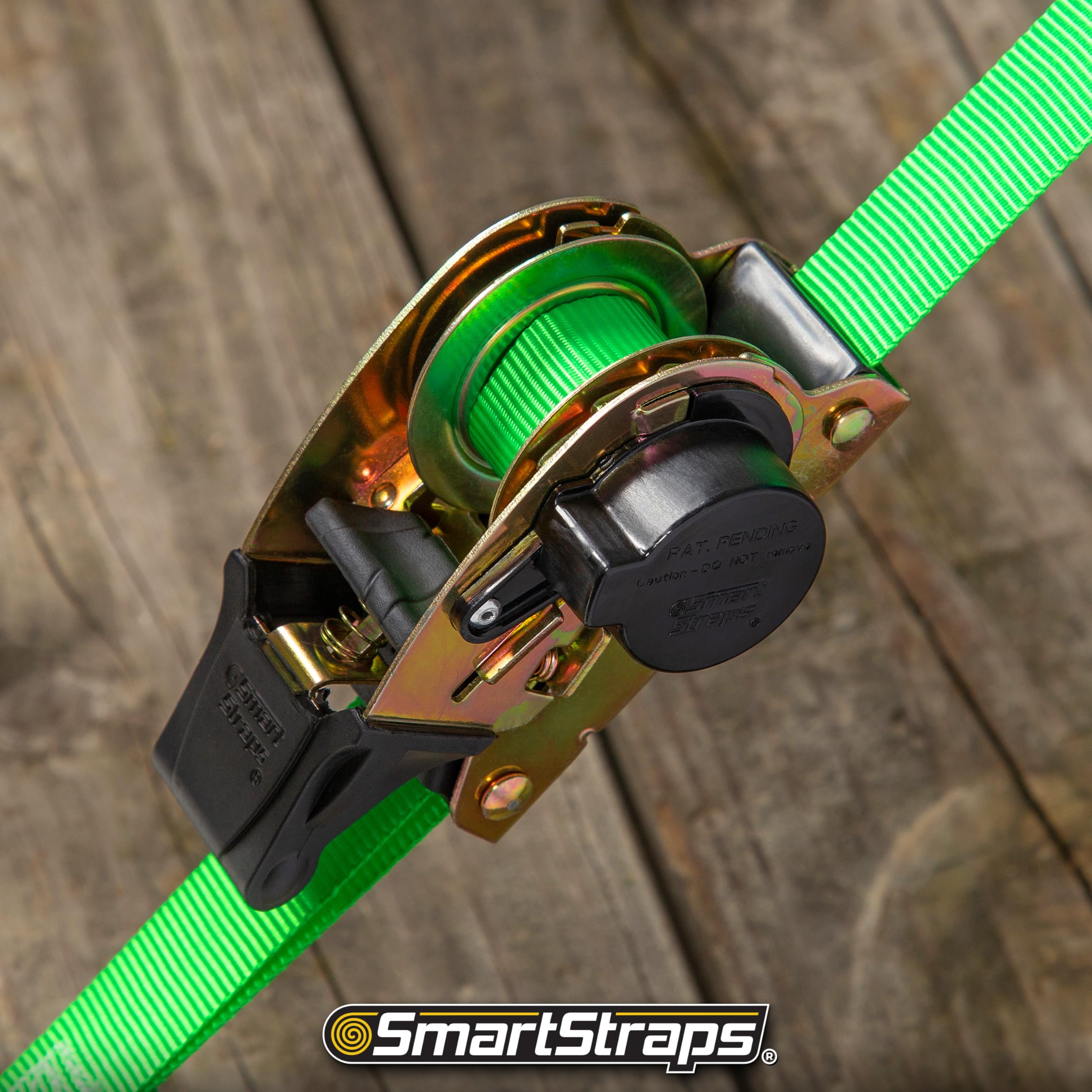 Retractable Ratchet Tie Down Straps SMARTSTRAPS (4 PK) 1,500lb Break Strength, 500lb Safe Work Load, Standard Duty, Secure and Haul ATVs, Lawn Tractors, Cargo, Boxes and Other Small Equipment