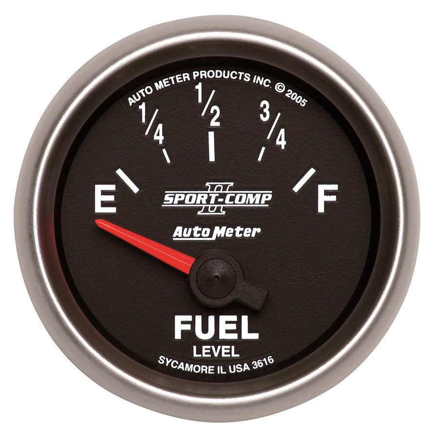 Auto Meter 2-1/16" 240E 33 F Short Sweep Electric Fuel Level Gauge 3616