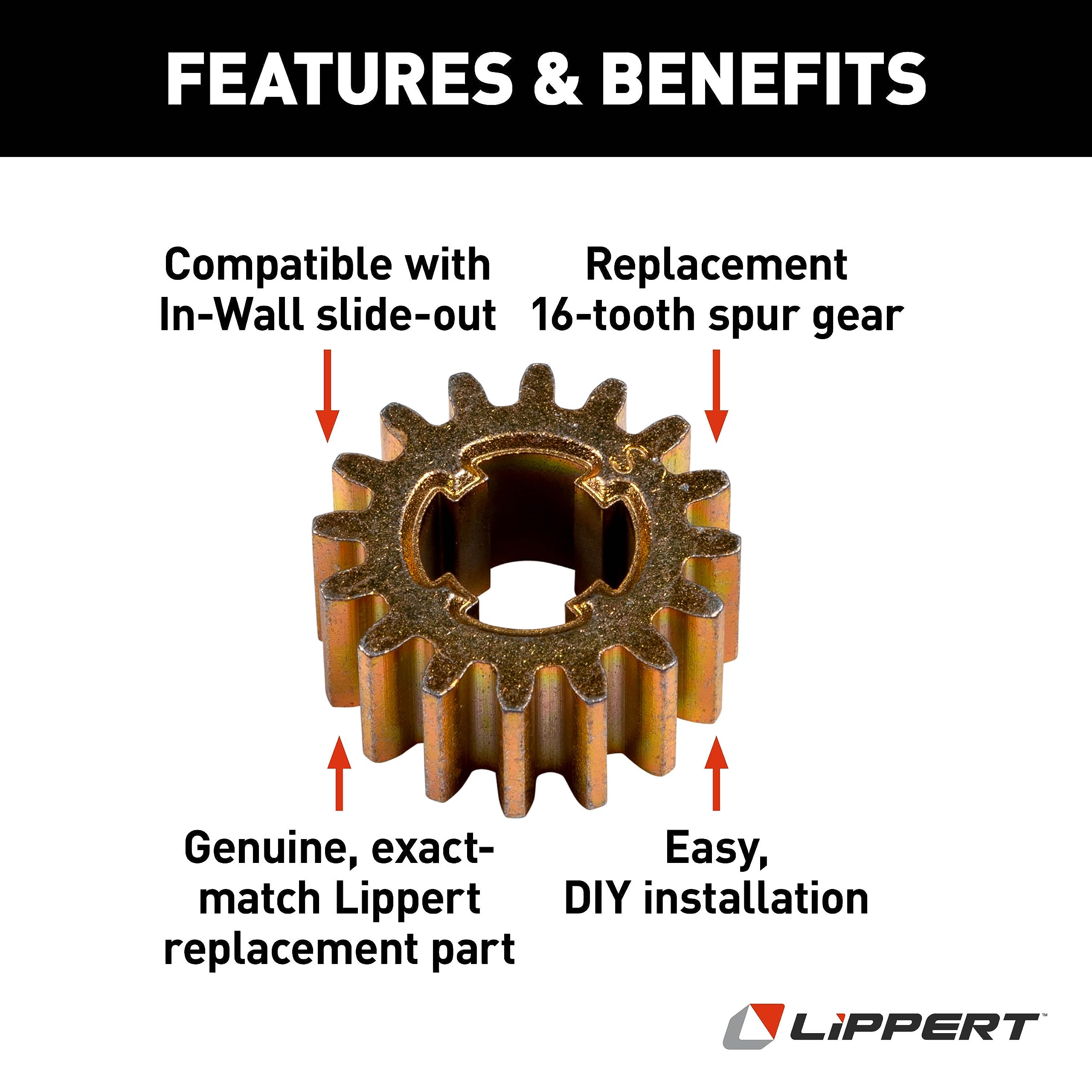 16 Tooth Spur Gear Lippert 238893 | 16 DP/20 PA
