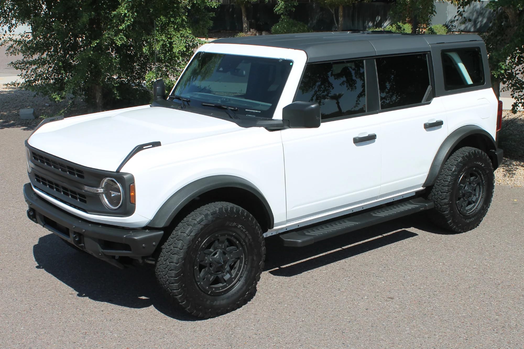 Running Boards Raptor Series Steps 6in OEM Style Black Aluminum Compatible with 21-26 Bronco 4-Door