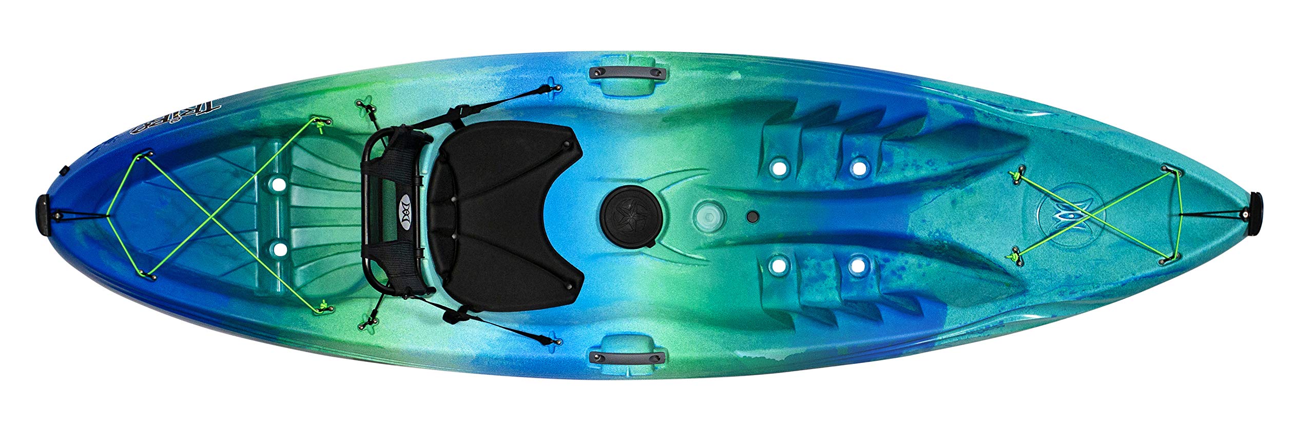 Perception 9.5 Tribe - Recreational Kayak Sit on Top - Large Rear Storage with Tie Downs - 9.5 ft - Déjà Vu