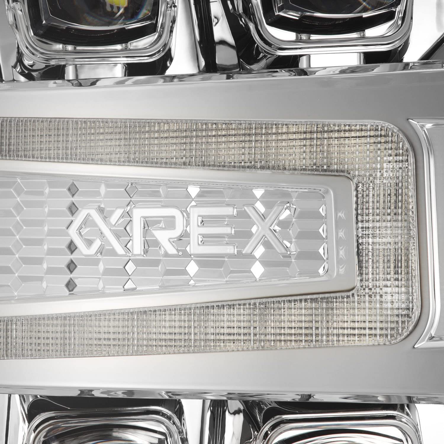AlphaRex USA NOVA-Series 16-18 Chevy 1500HD LED Proj Headlights Chrm w/Actv Lgt/SeqSig & DRL(Req 810023)