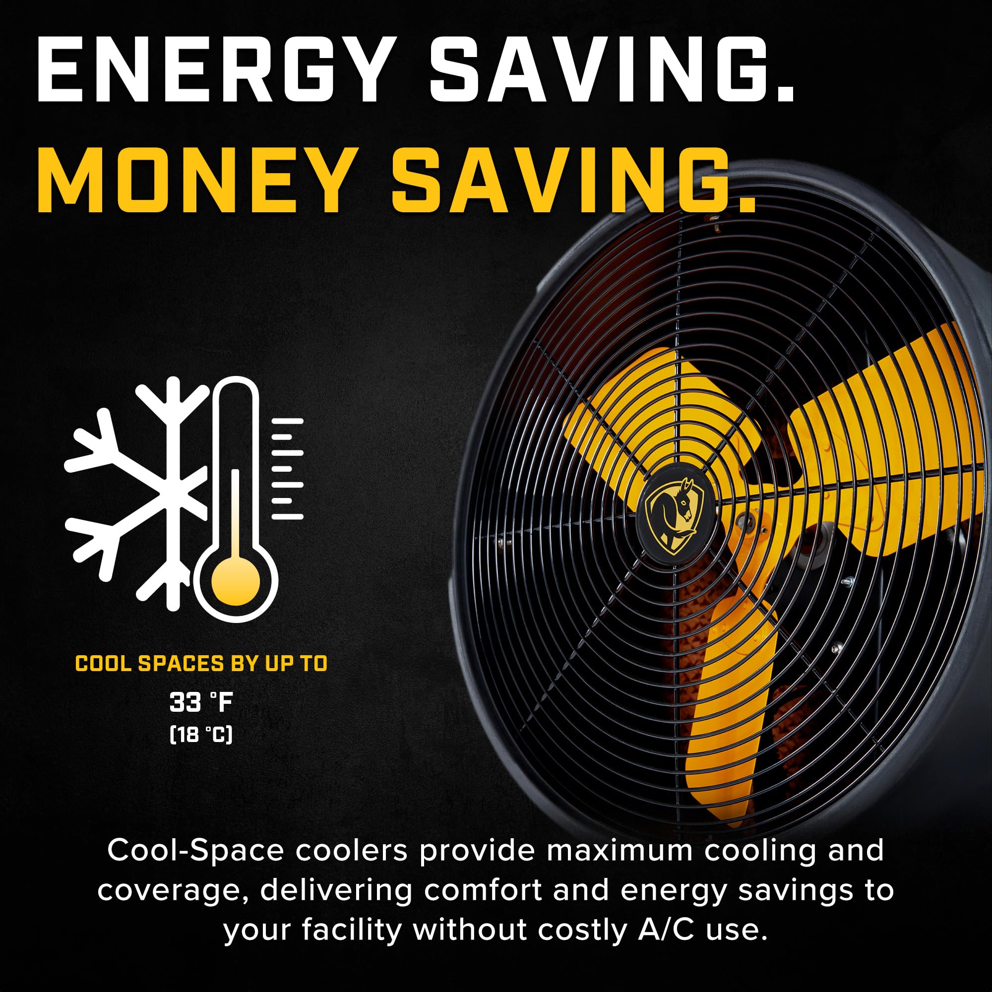 Cool-Space 350 - Big Ass Fans - Portable Evaporative Swamp Cooler, Indoor and Outdoor Use, 16 Gallon Capacity, Variable Speed for Ultimate Cooling in Workshops and Garages