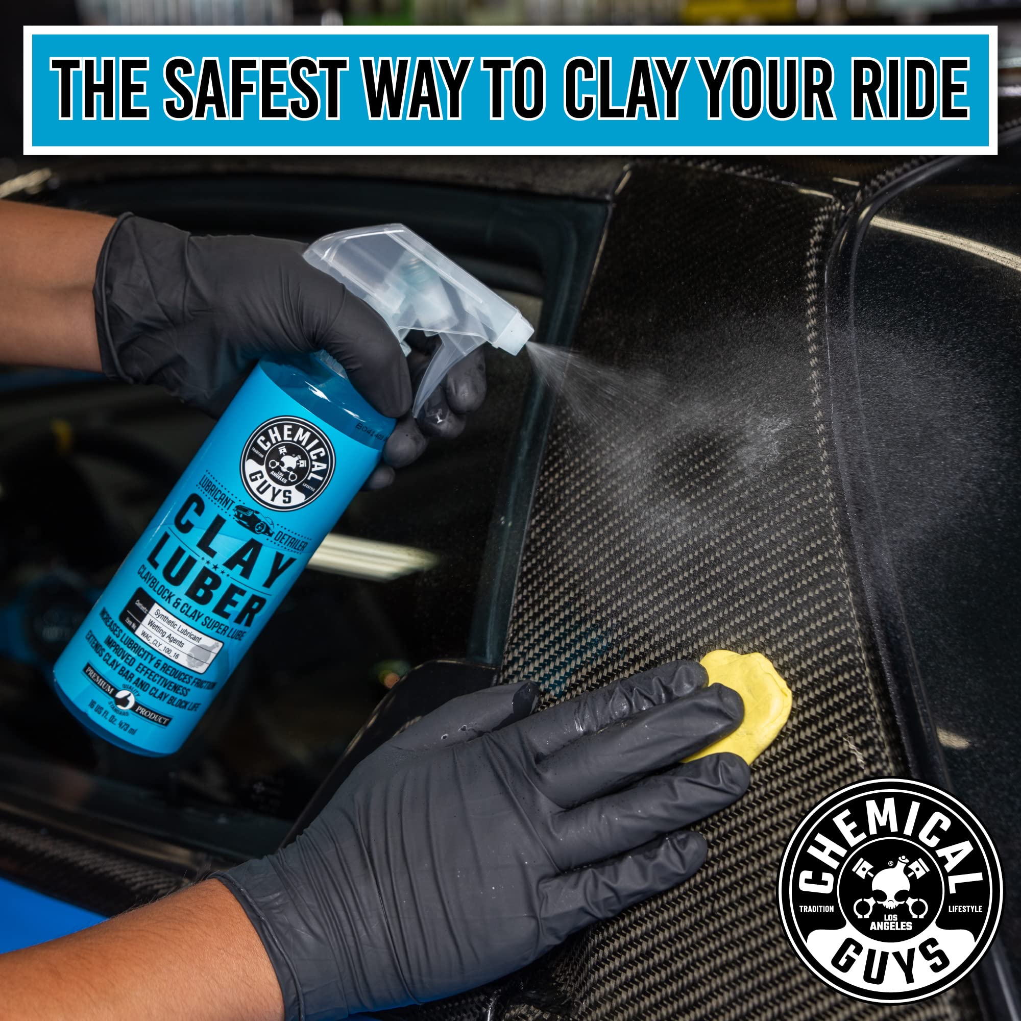 Chemical Guys Clay Luber WAC_CLY_100 Synthetic Lubricant with Wetting Agents for Clayblock and Car Detailing Clay (Works on Cars, Trucks, SUVs, Jeeps & More), 128 fl oz (1 Gallon)
