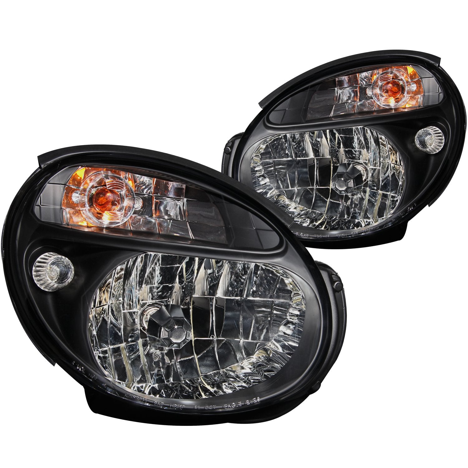 Subaru Impreza Anzo USA 121121 Crystal Black Headlight Assembly - (Sold in Pairs)