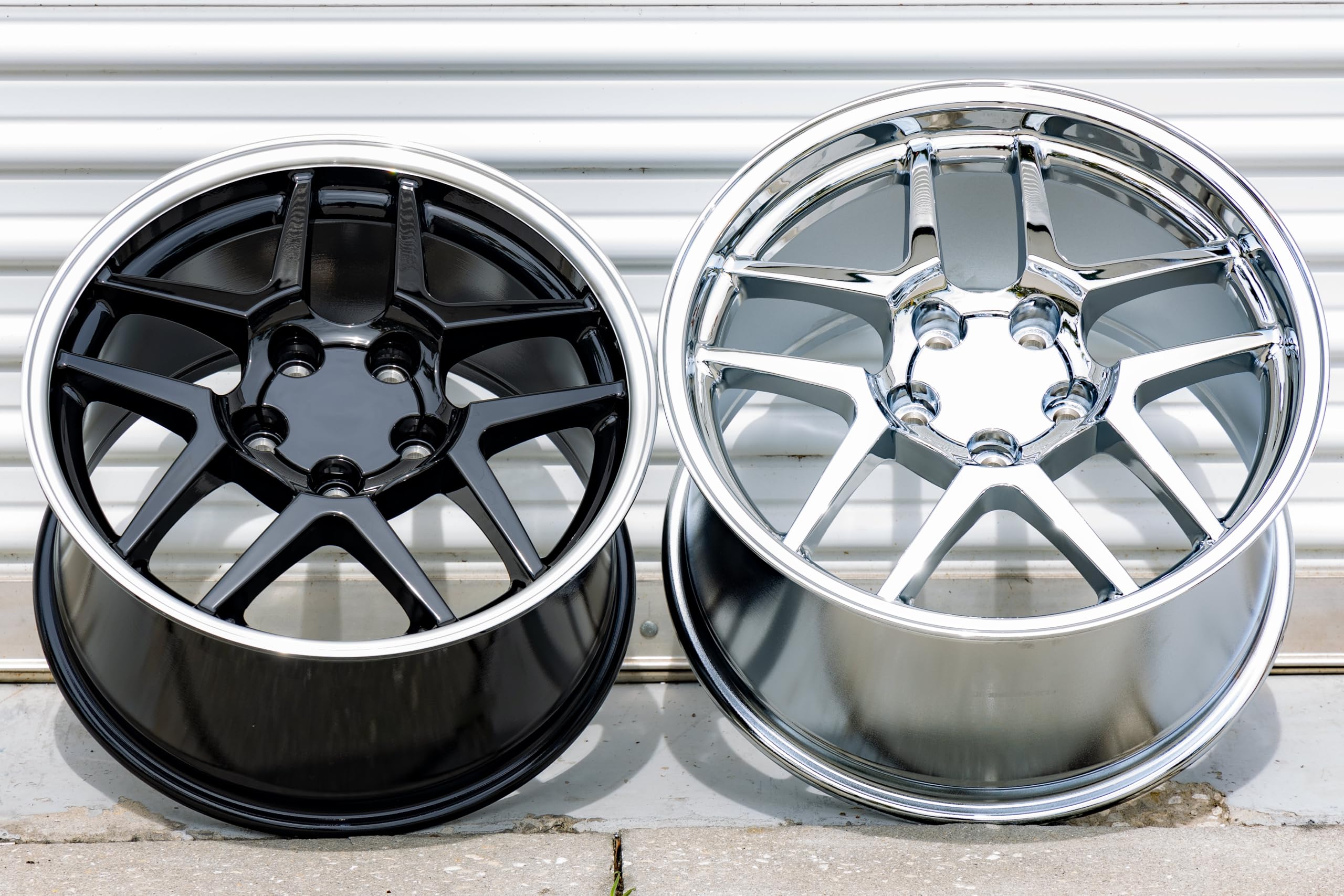 CV04 OE Wheels 18 Inch Rim Fits Corvette C5 Z06 Style 5x120.65 18x10.5 Chrome - Hollander 5124 (1)