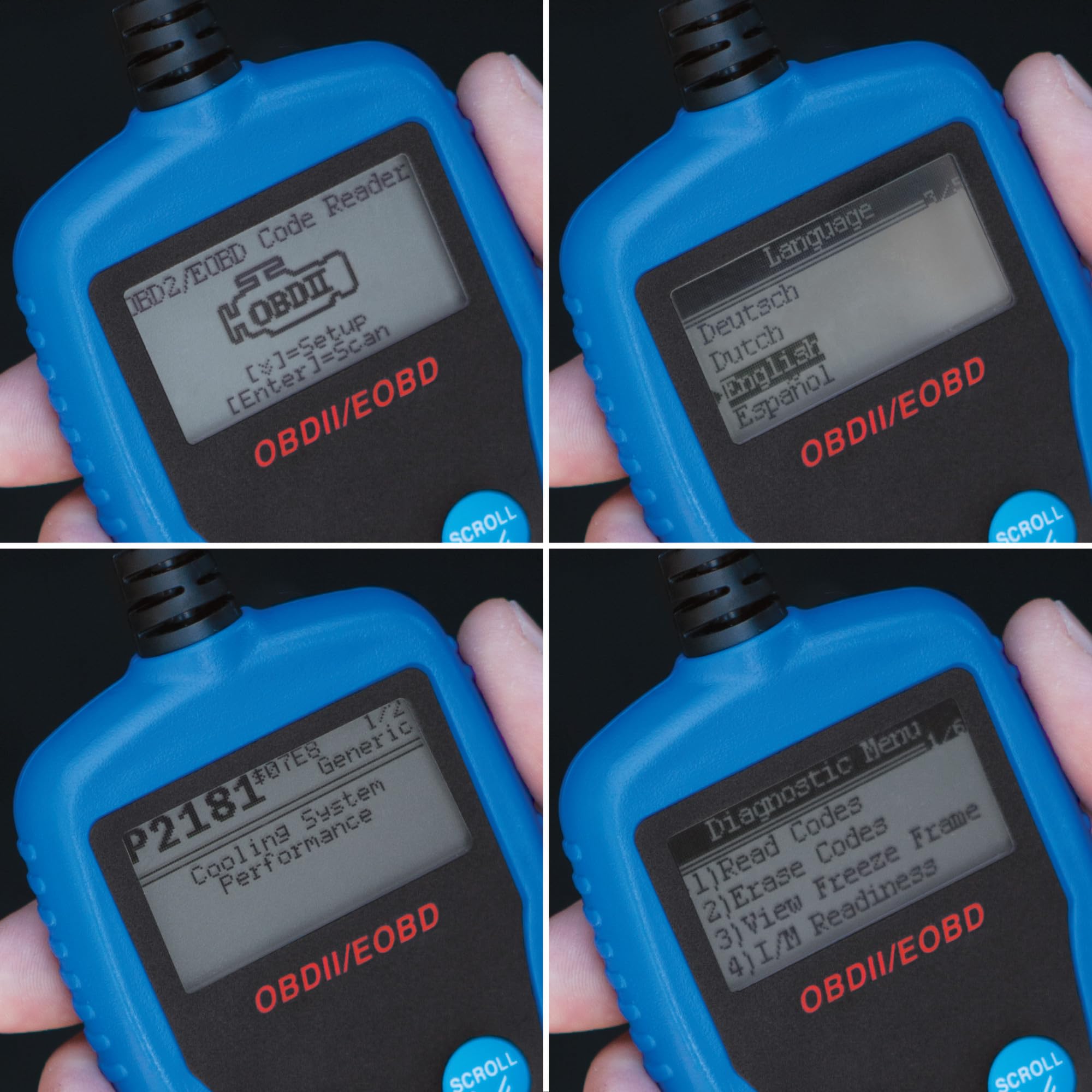 Universal Performance Tool W2976 Multilingual CAN OBDII Scanner Tool (for Check Engine Light, Diagnostics & Emission Readiness Status)