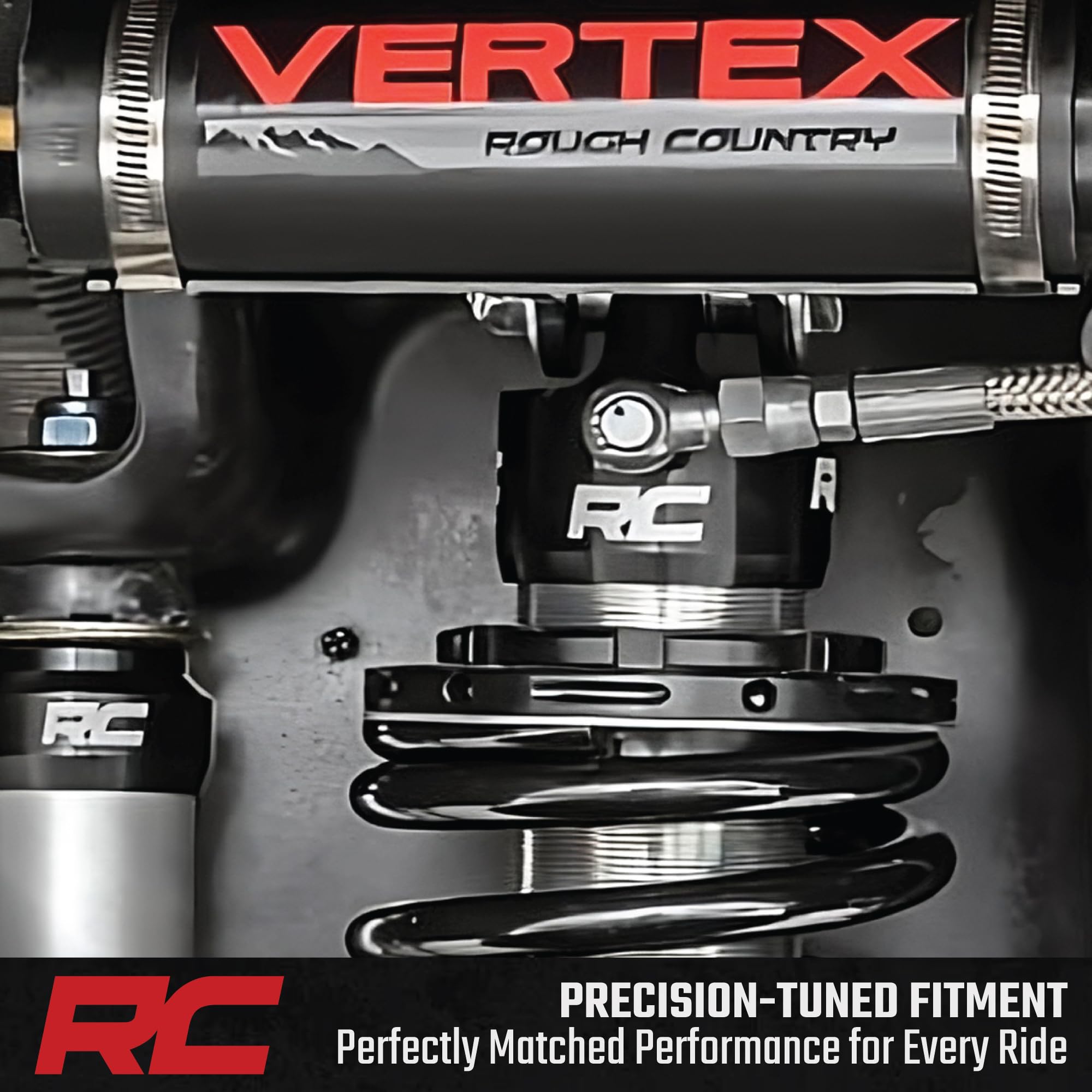 6.5-7.5" Rough Country Vertex Coilovers for 14-24 Ford F-150 2WD - 689004_A