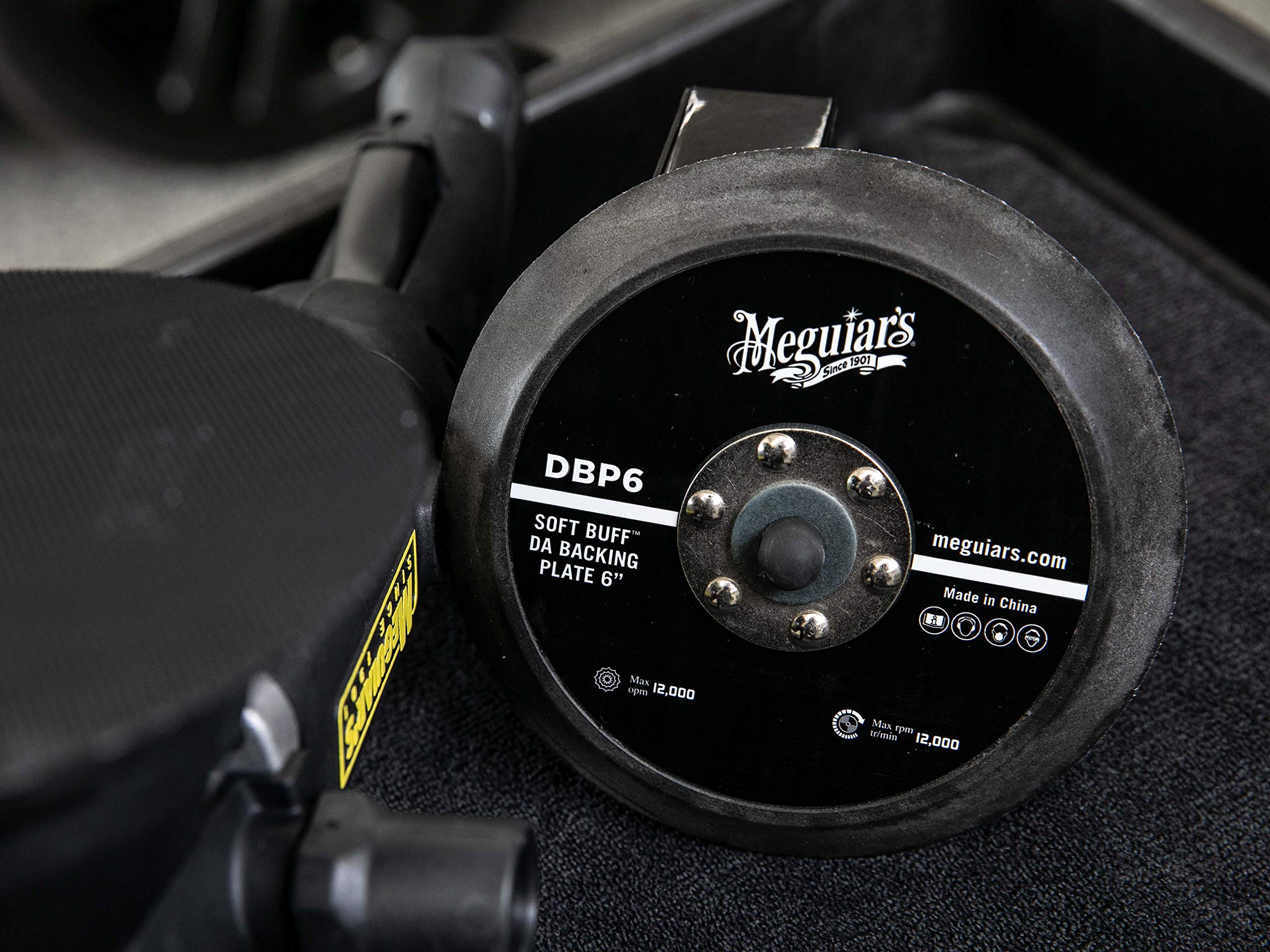 6 Inch Meguiar's Soft Buff DA Backing Plate DBP6 - Backing Plate, Hook and Loop for Machine Polishing with Foam and Microfiber Discs, Professional DA Polisher Backing Plate, 1 Backing Plate