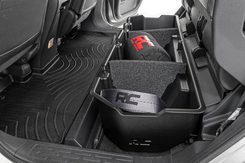 Under Seat Storage Rough Country for Honda Ridgeline (2006-2025) Crew Cab - Durable, Anti-Skid Thermoplastic Organizer