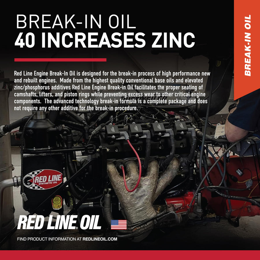 Break-In Oil Red Line 16004 40-1 Quart