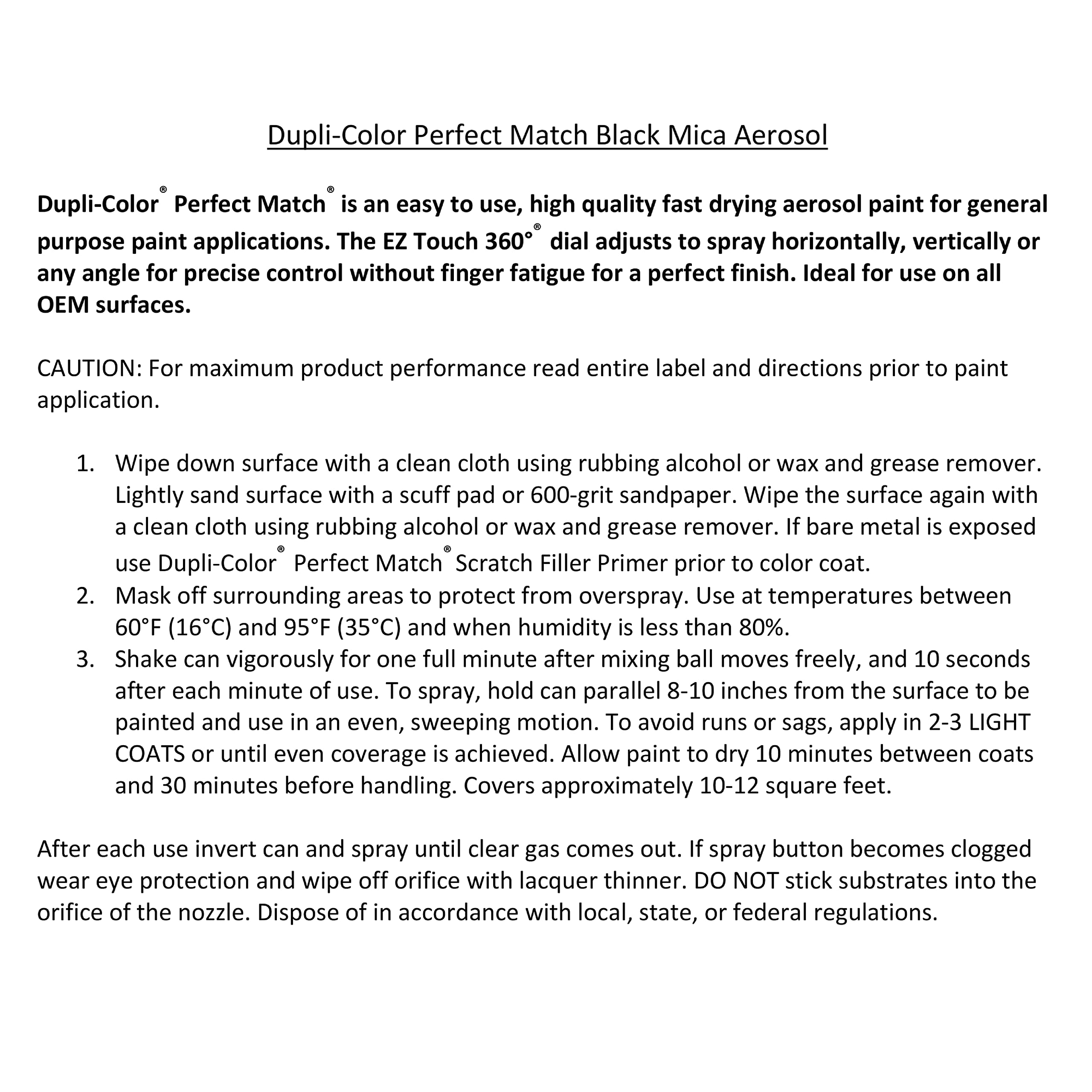 Mazda Dupli-Color E7 Black Mica Perfect Match Automotive Paint - Aerosol, 8 oz.