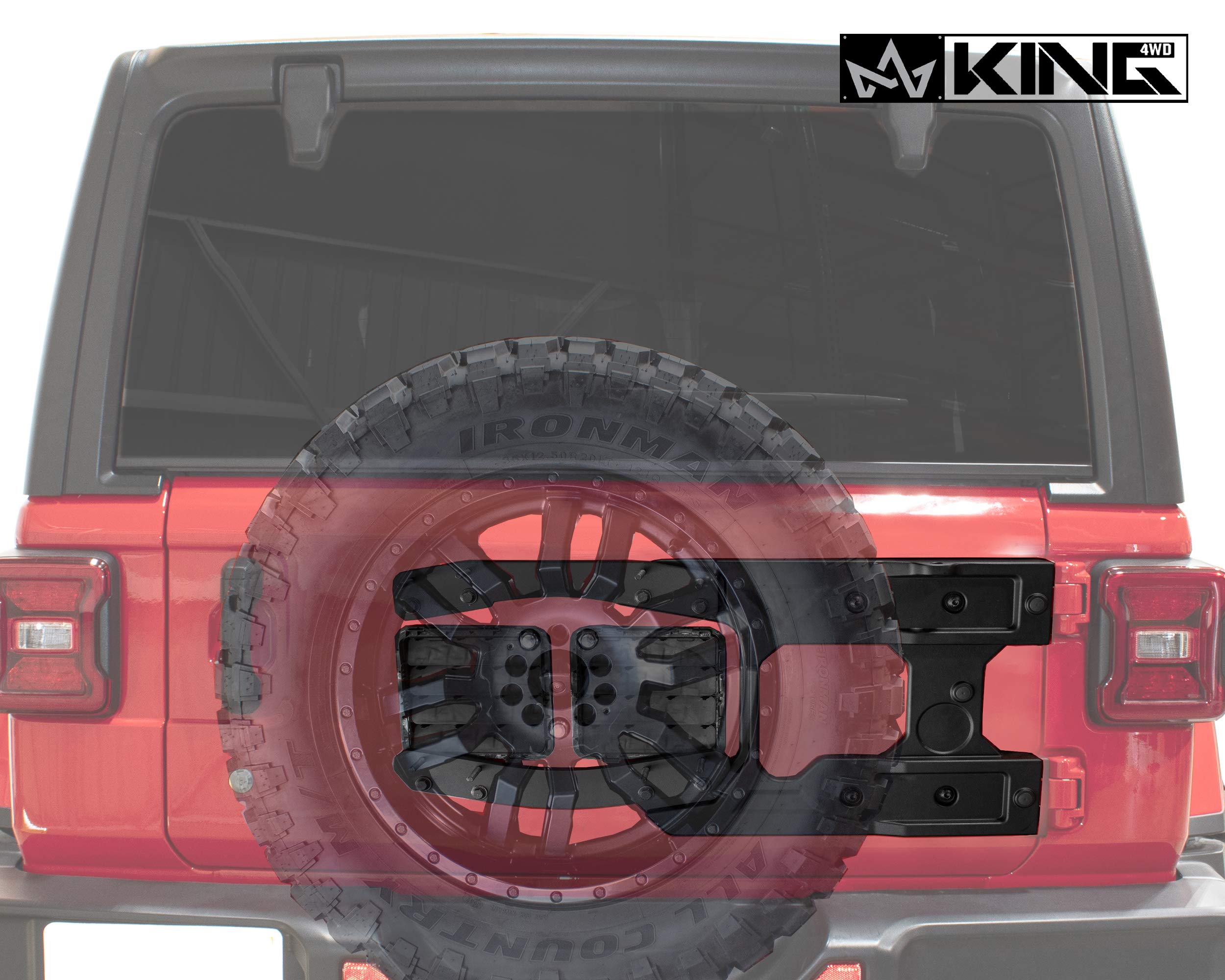 4WD King RTG Heavy Duty Tire Carrier - JL 2018-2020 Jeep Wrangler & Wrangler Unlimited