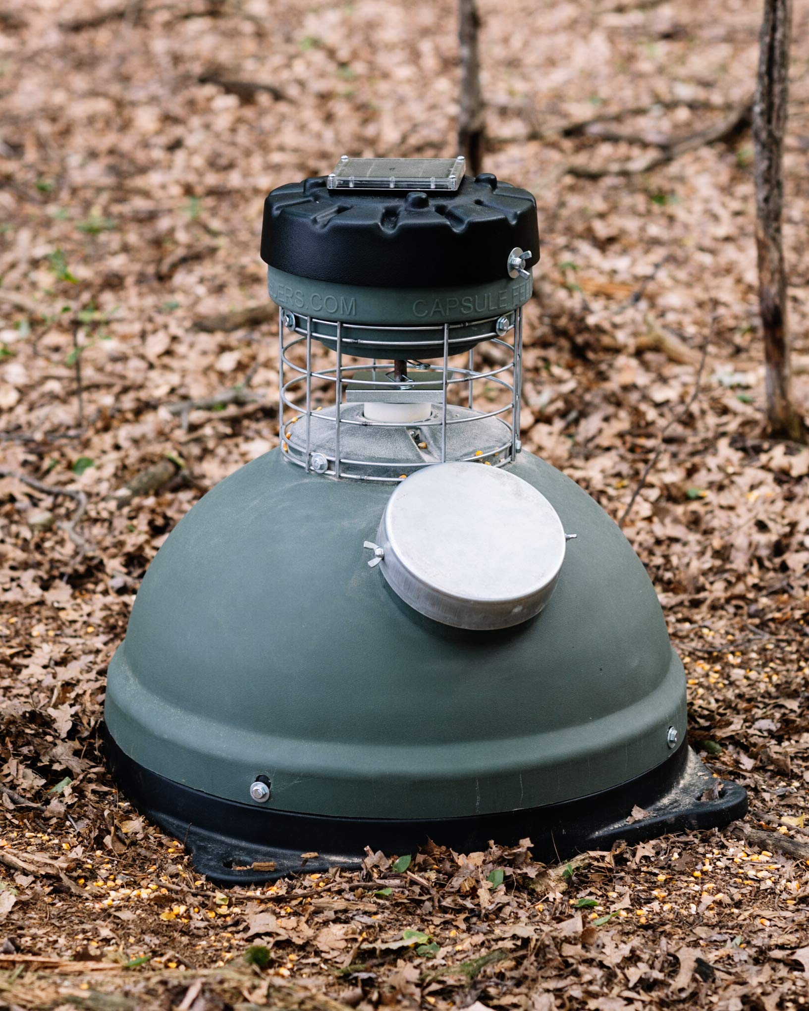 Game Feeder Capsule Feeder with 1000LB Capacity, 360-Degree Broadcast Hunting