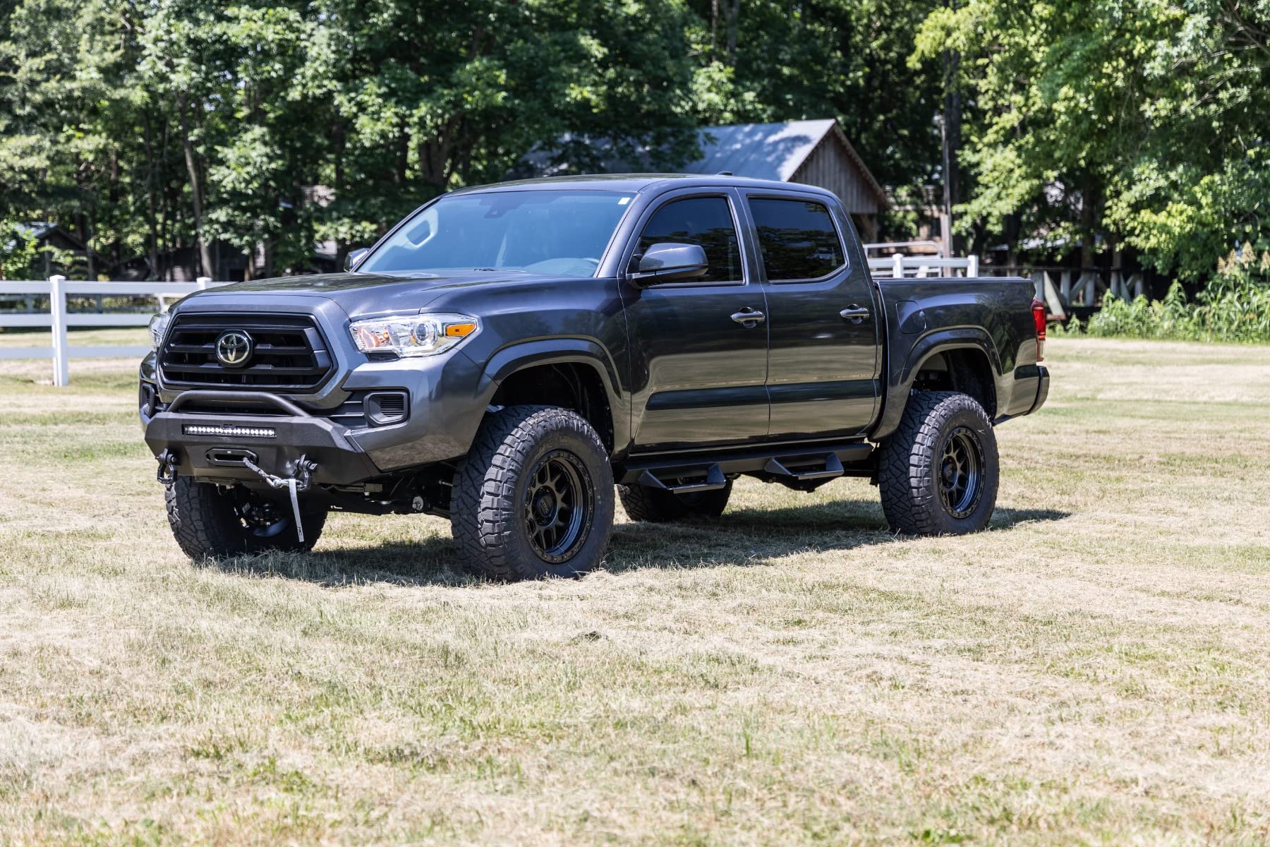 Rough Country LED Front Bumper DRL w/Black Series for 16-23 Tacoma - 10724
