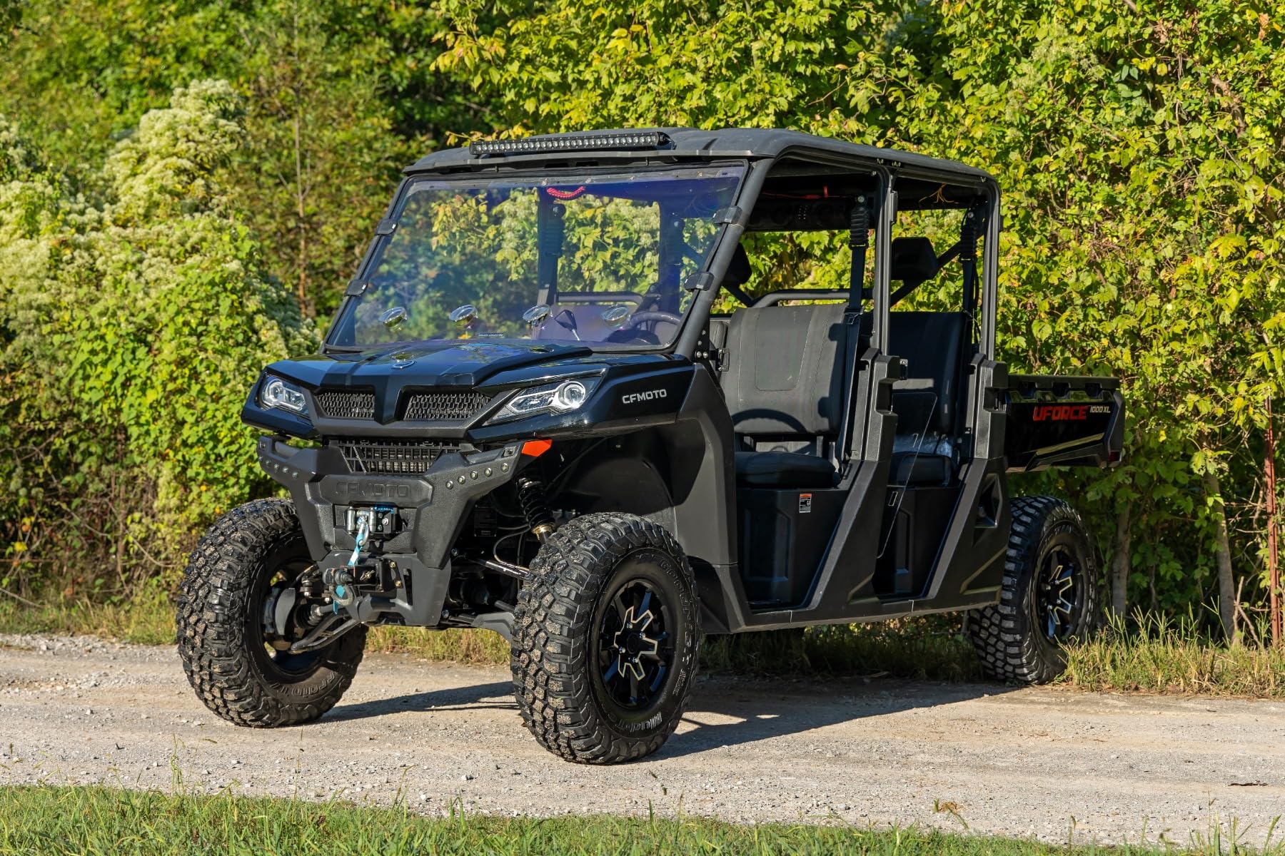 Full Vented Windshield Rough Country for CF Moto UForce 1000, 1000XL (2021-2025) - Scratch Resistant 1/4" Polycarbonate, 250x Stronger than Glass