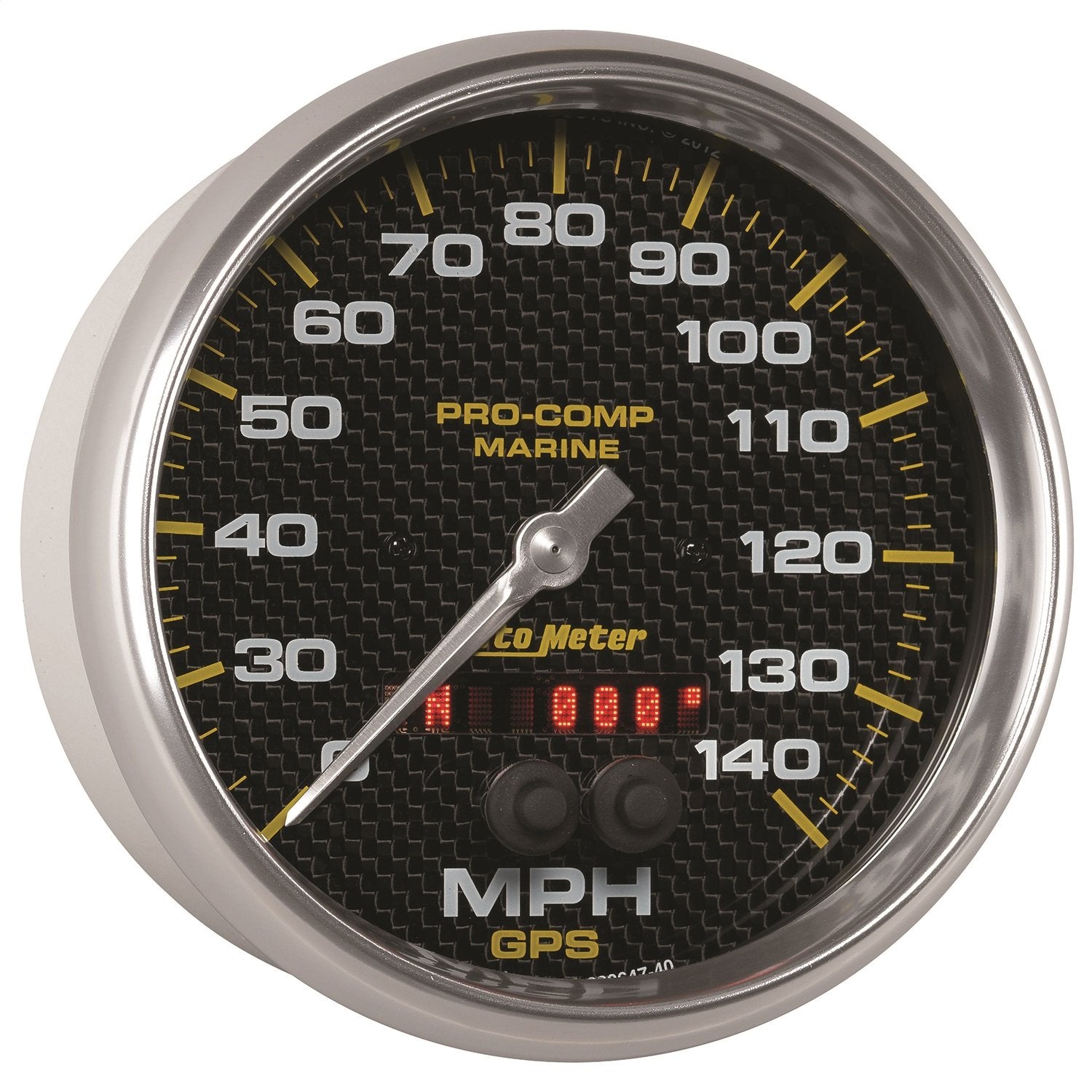 Speedometer AutoMeter 200647-40 Gauge (Marine Carbon Fiber 5", 140Mph, GPS, Marine Carbon Fiber)