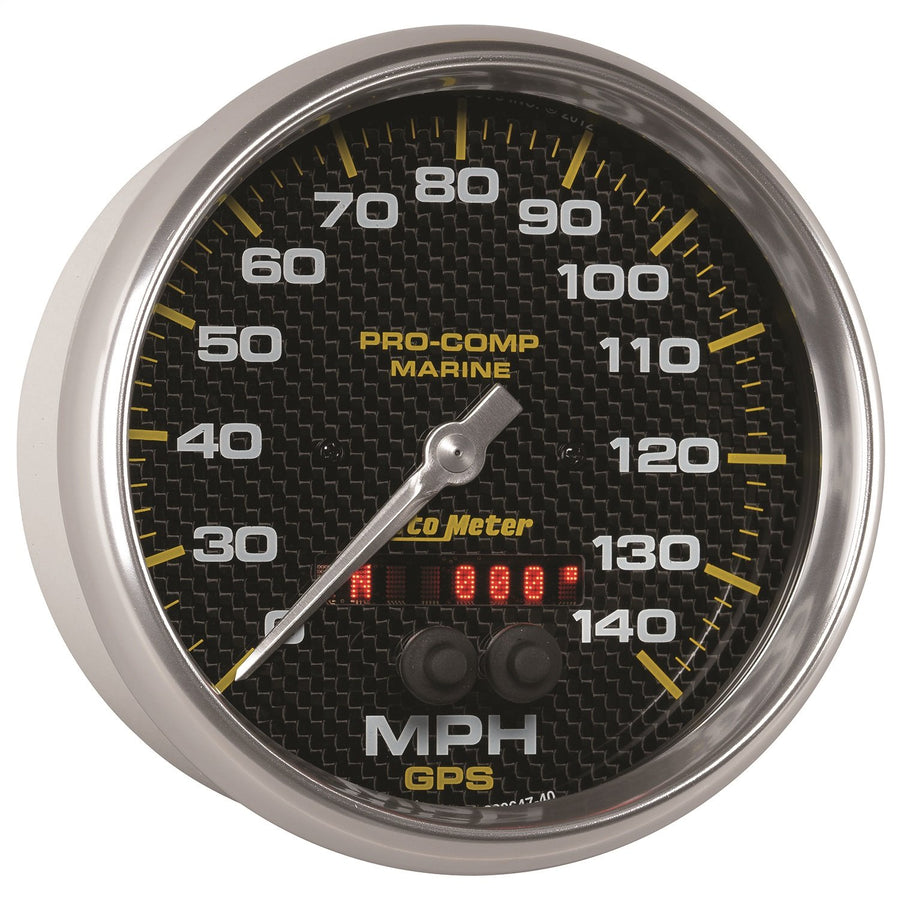 Speedometer AutoMeter 200647-40 Gauge (Marine Carbon Fiber 5", 140Mph, GPS, Marine Carbon Fiber)