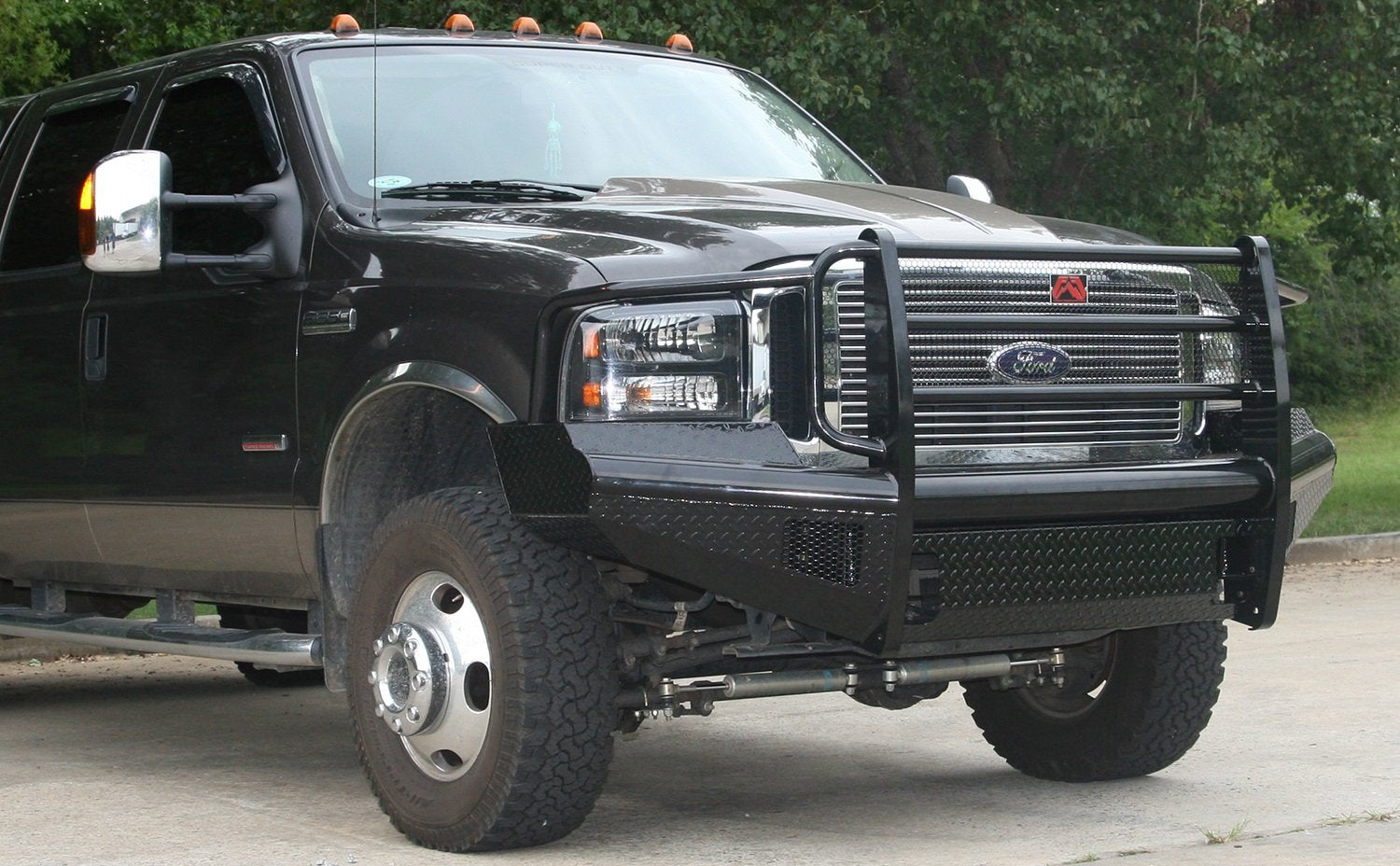 Fab Fours Black Steel Front Ranch Bumper FS05-S1260-1 2 Stage Black Powder Coated w/Full Grill Guard Incl. Light Cut-Outs