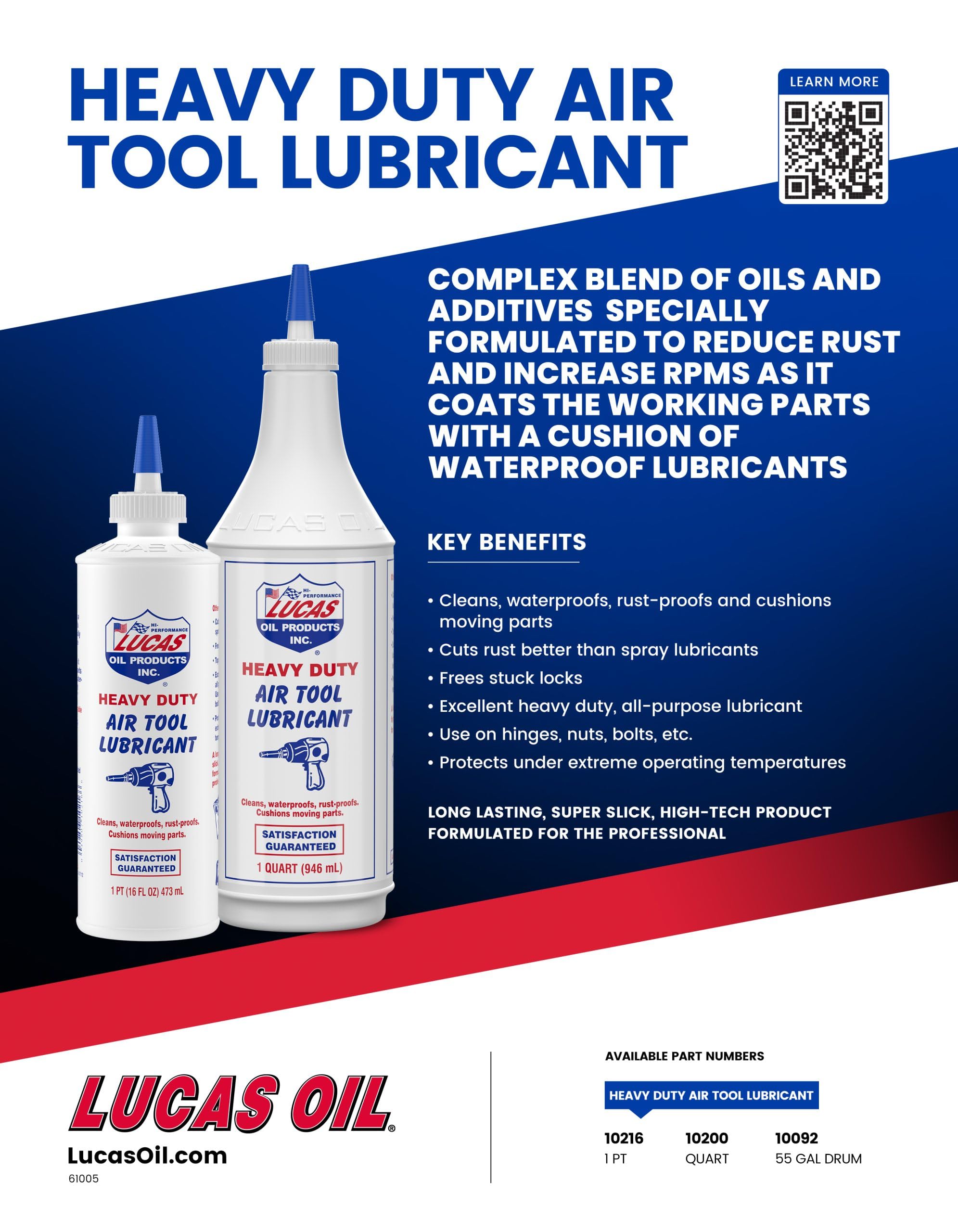 Air Tool Lubricant Lucas Oil 10200 - 1 Quart