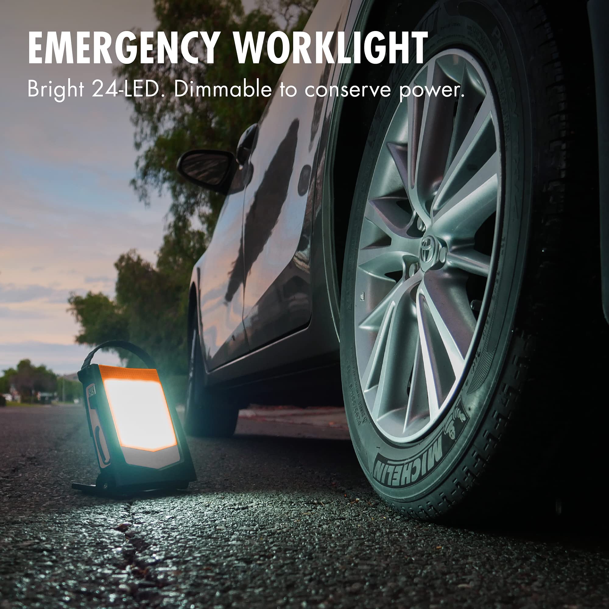 Wagan Wayfinder XL 1000 Lumen Rechargeable Work Light Folding Portable LED Light Lantern for Outdoor Camping Hiking Roadside Emergency Car Repairing and Job Site Lighting