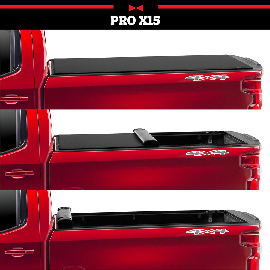 TruXedo RealTruck Pro X15 Soft Roll Up Truck Bed Tonneau Cover | 1408801 | Fits 2008 - 2015 Nissan Titan w/ or w/o Track System 8' Bed (96")