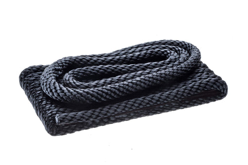 Attwood Solid Braided 11752-7 Multifilament Polypropylene (MFP) Dock Line, 3/8-Inch, 15 Feet Long, Bare Ends, Black