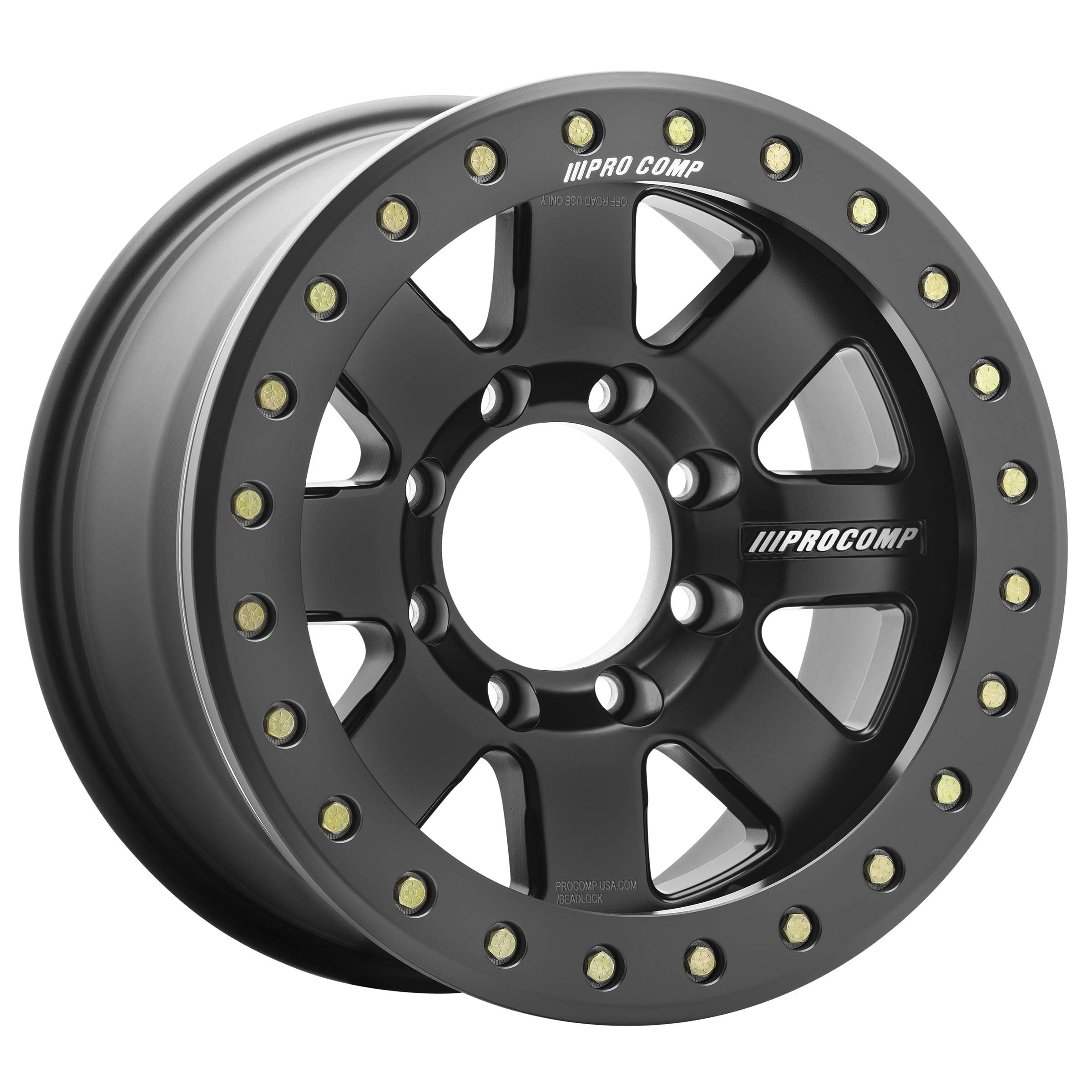 Satin Black PRO COMP Series 75 Beadlock Race Wheel (17x9 / 8x6.5 / -6mm)