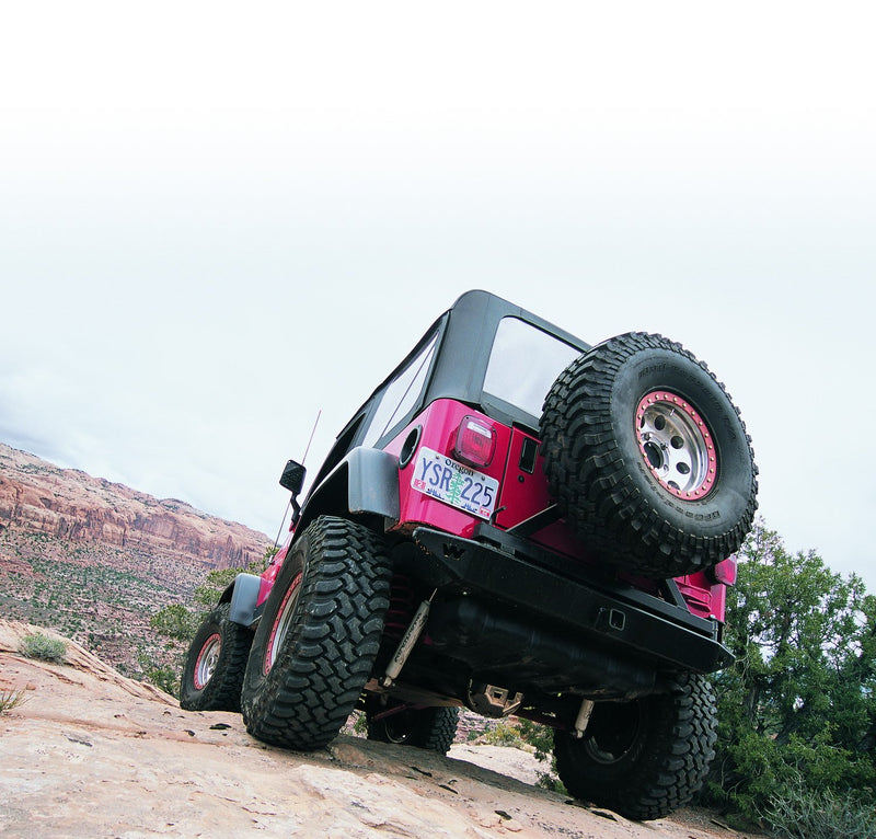 Rock Crawler WARN 61857 Rear Bumper for Jeep Wrangler YJ (1987-1995)