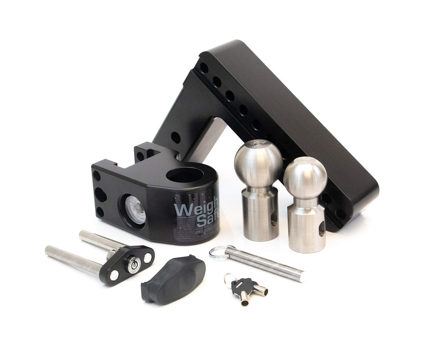 Weight Safe 8" Drop Hitch WS8-2.5-CER-BLA w/ 2.5" Shank (8K/18.5K GTWR) Cerakote Black Coating
